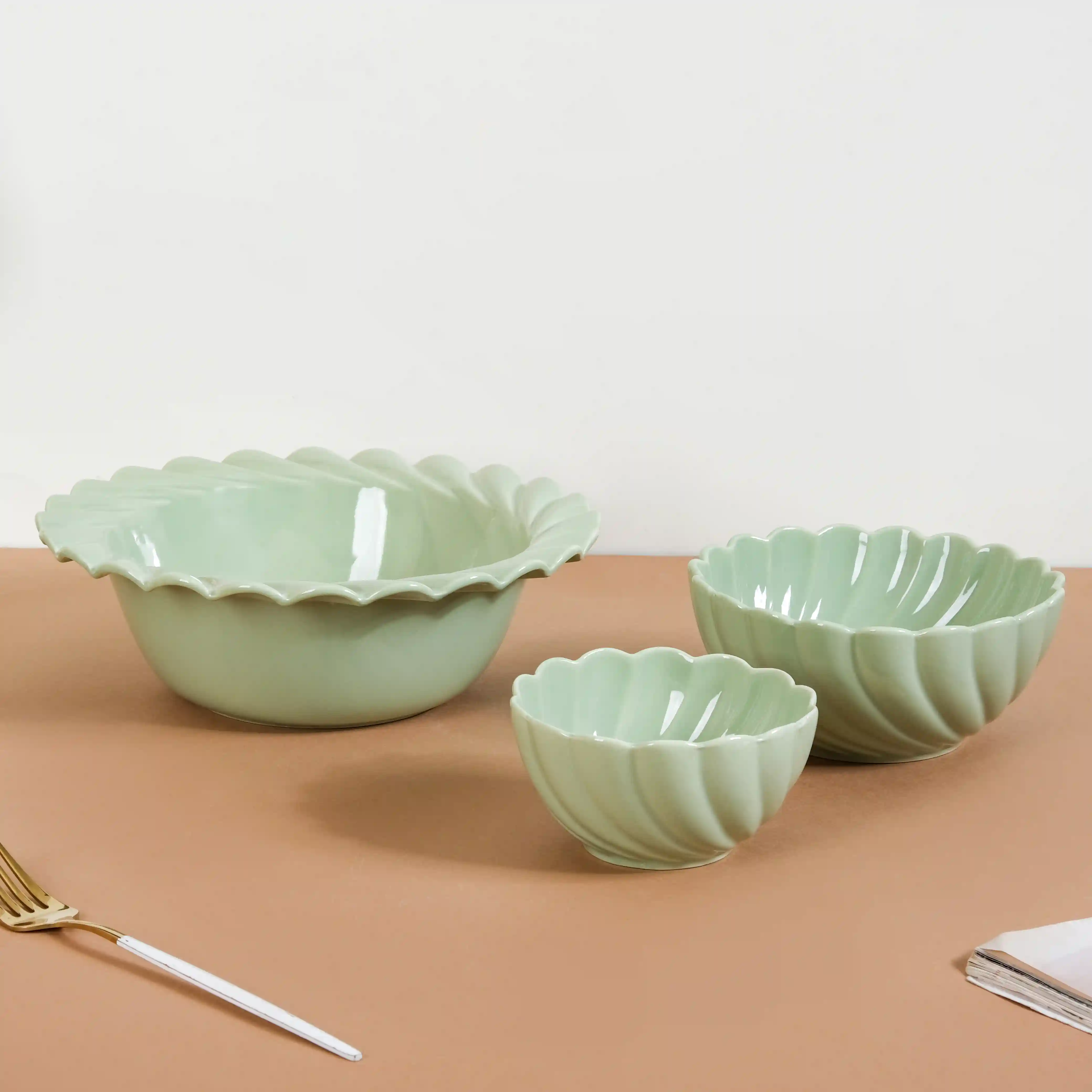Lao Luxury 22 Piece Dinner Set For 6 Mint Green - Image 4