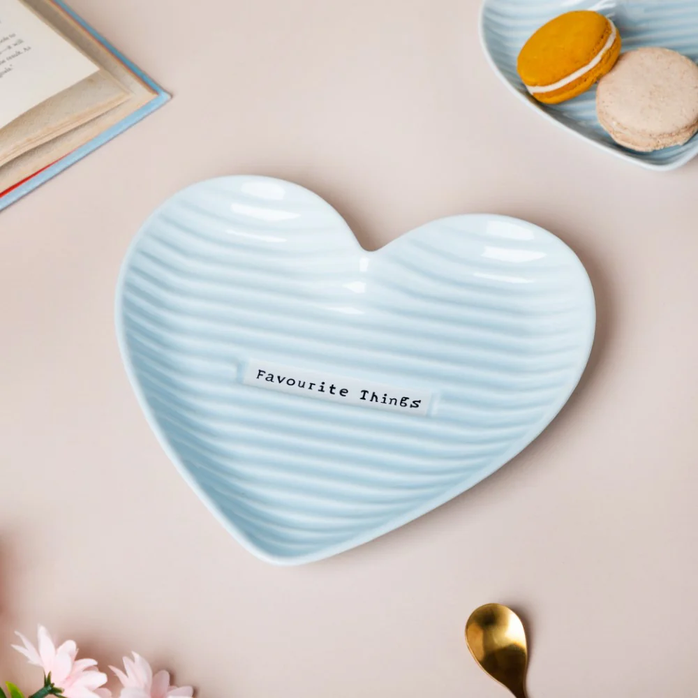 Large Heart Starter Plate Blue - Image 5