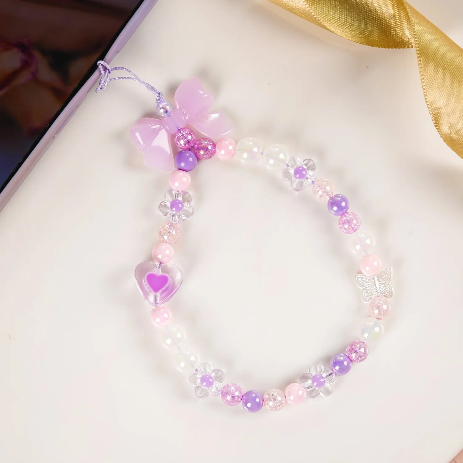 Lavender Blush Phone Charm Strap - Image 3