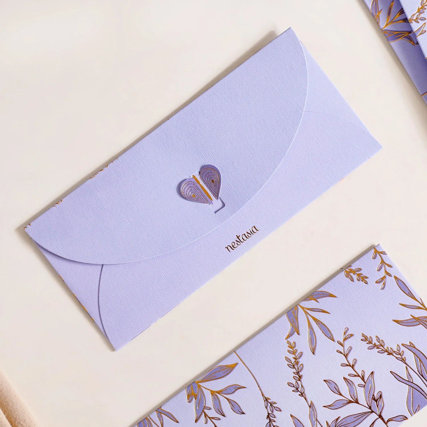 Lavender Leaf Paper Money Envelope For Weddings Set Of 12 - Image 8