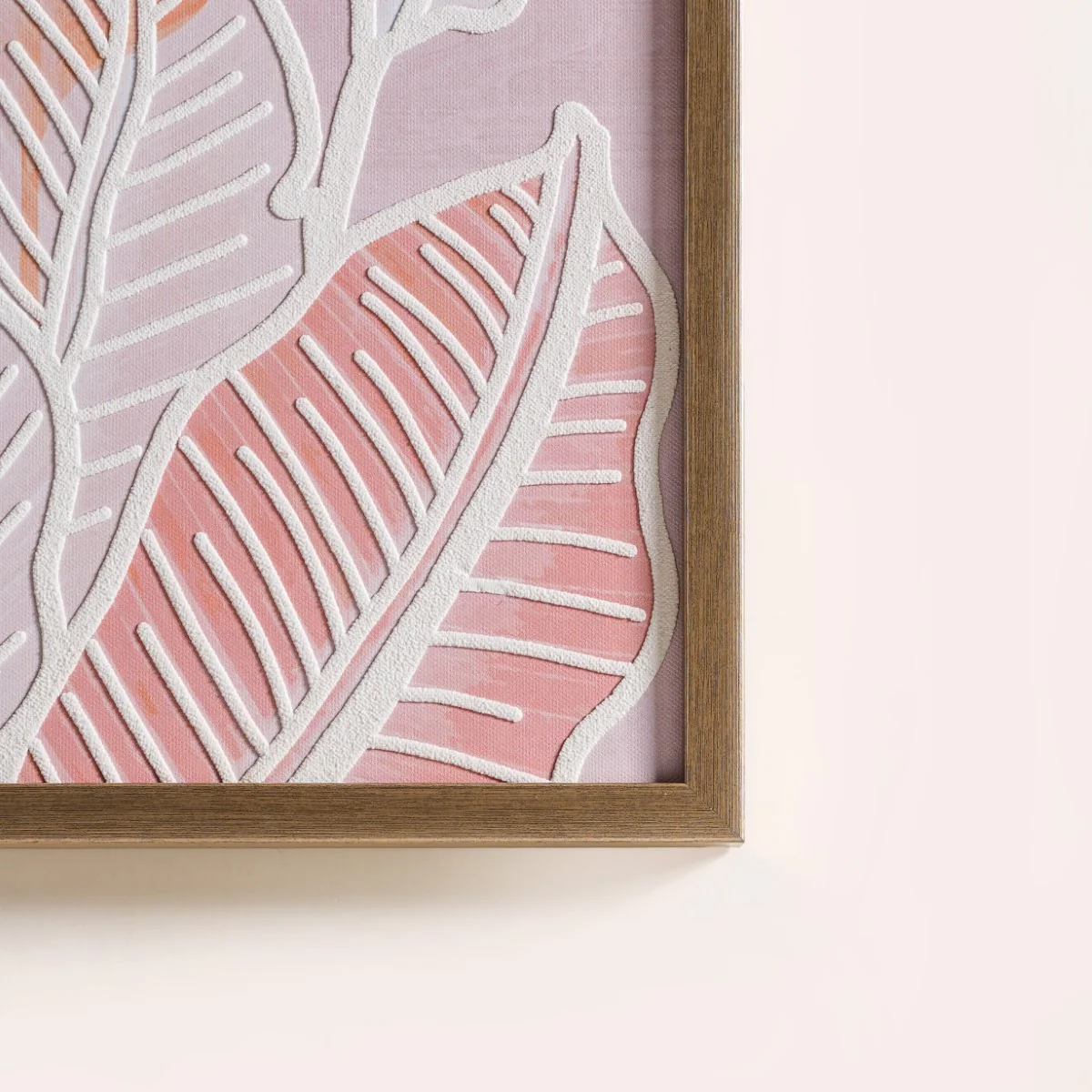 Leaf Paradise Embossed 3D Framed Wall Art 27x19 Inch - Image 6