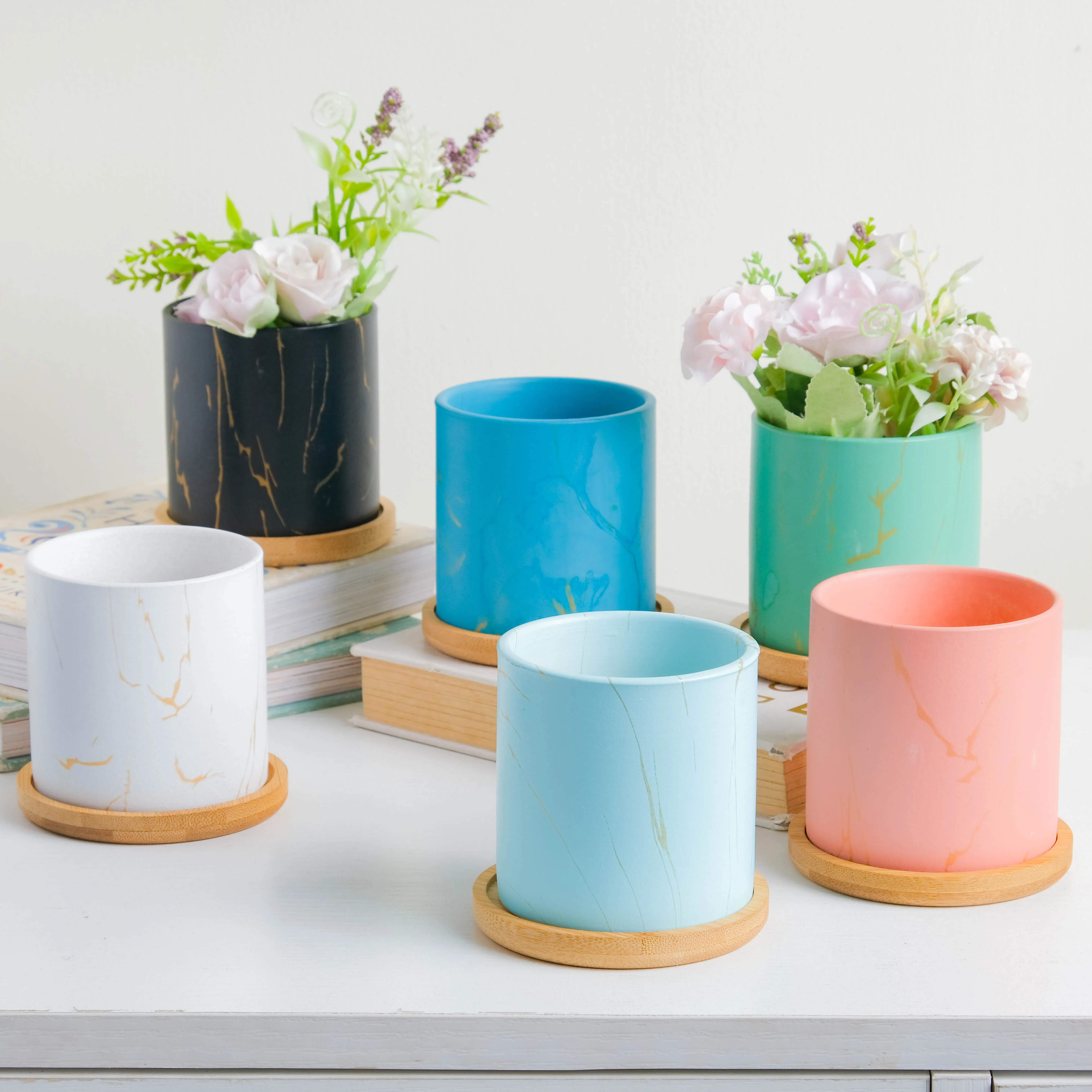 Leafy Green Planter With Coaster - Image 7