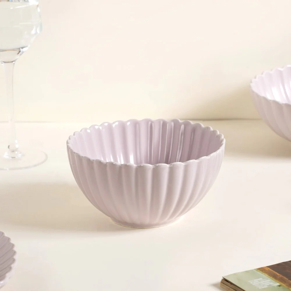 Lilac Scalloped 22 Piece Dinner Set For 6 - Image 12