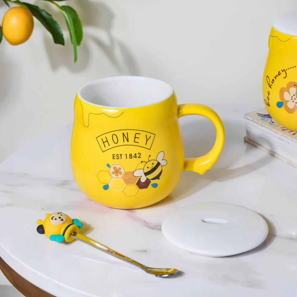 Honey Bee Coffee Mug Yellow 350 ml - Image 4