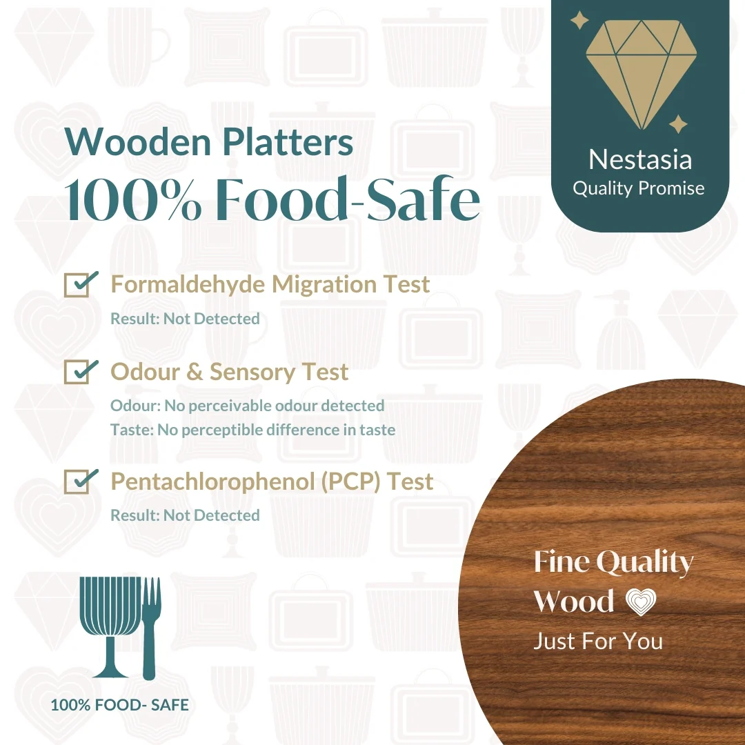 Long Acacia Wooden Platter For Centrepiece 19 Inch - Image 6