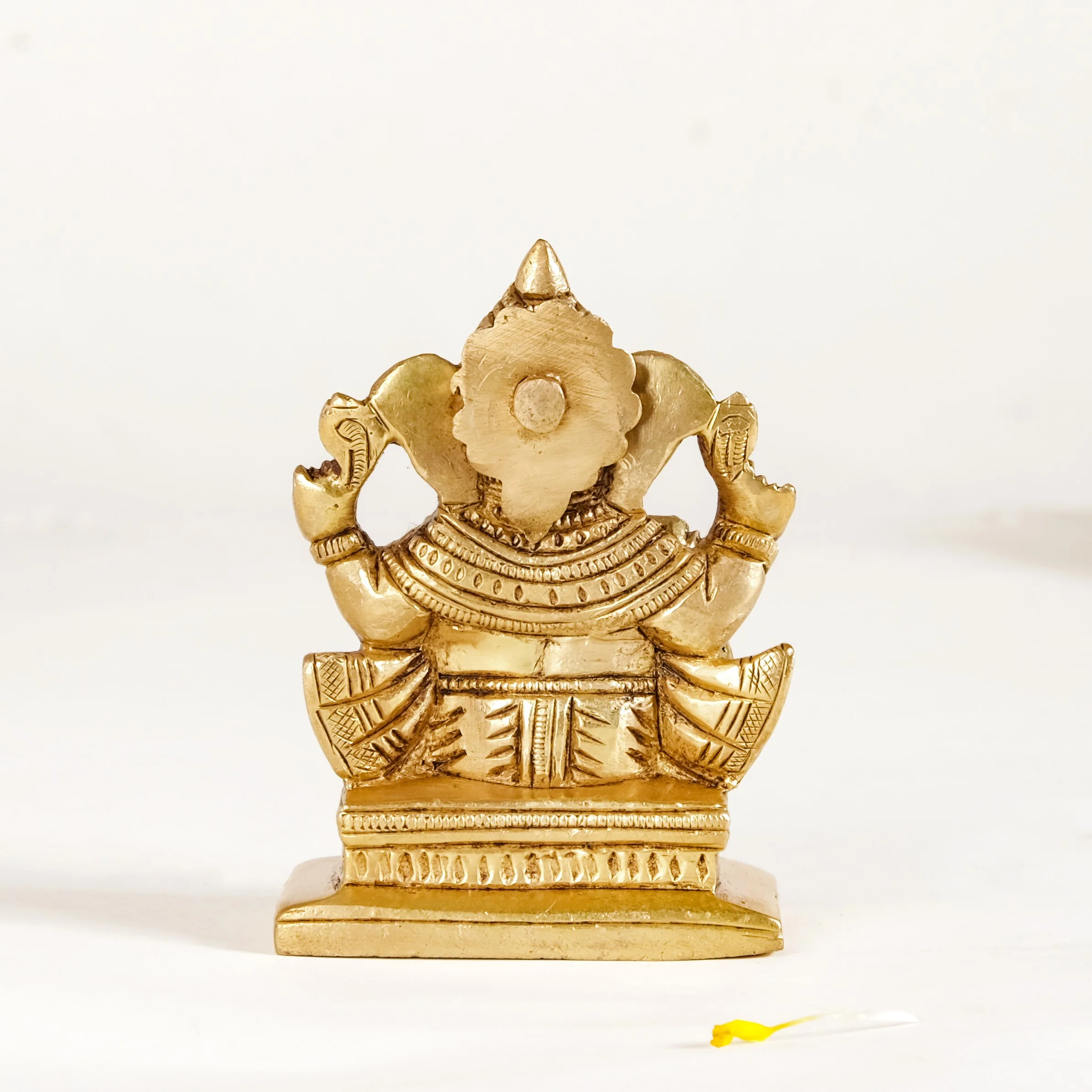 Lord Ganesh Pure Brass Statue For Puja Room 9cm - Image 9