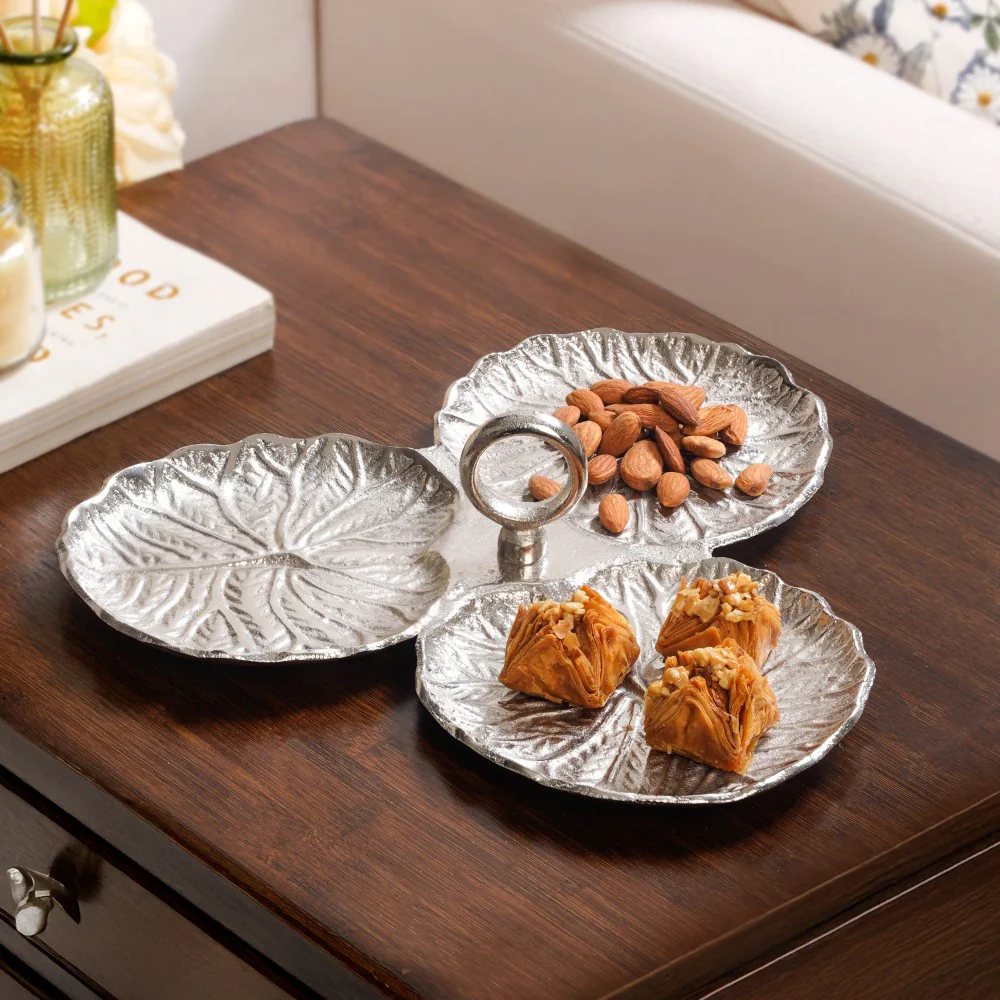 Lotus Leaf Trio Platter Silver - Image 2