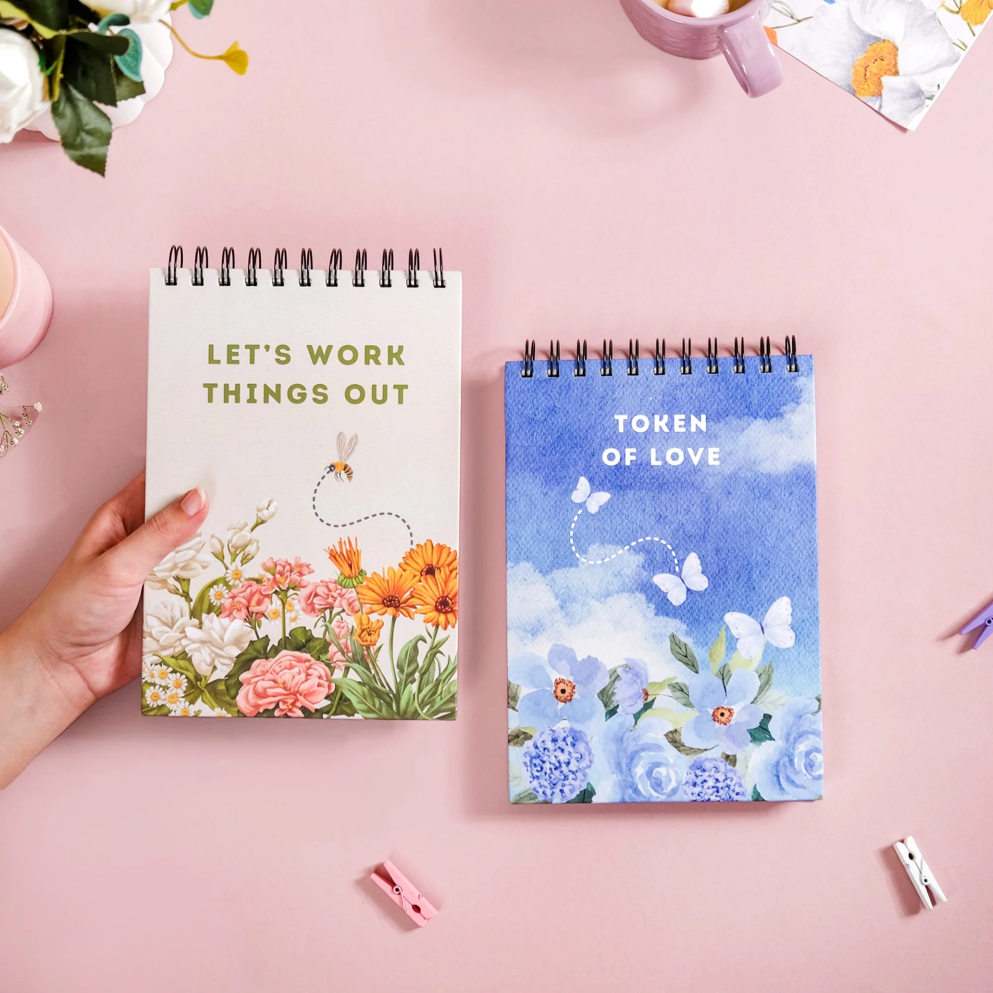 Love Garden Spiral Bound Notepad Set Of 2 - Image 2