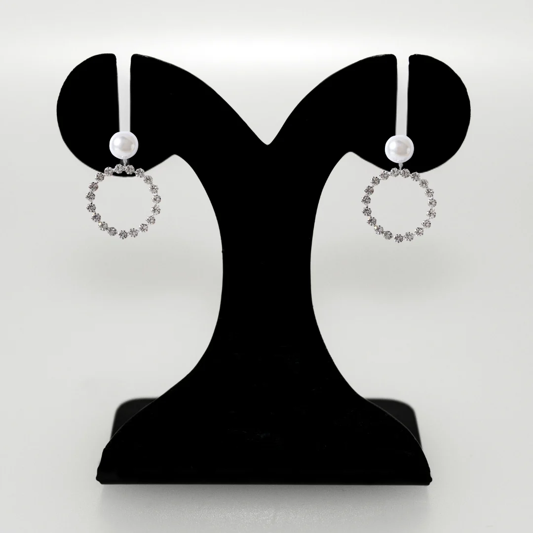 Lunar Sparkle Hoop Danglers - Image 5