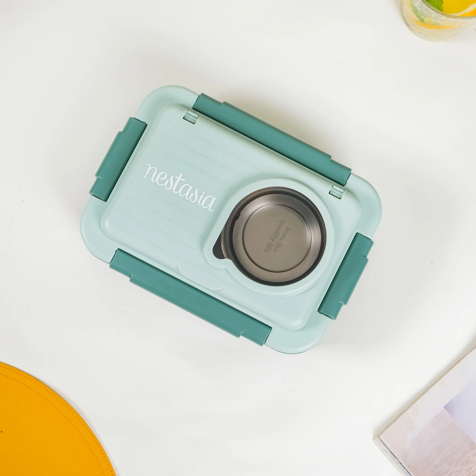 Lunch Box With 2 Sections Green 800ml - Image 12
