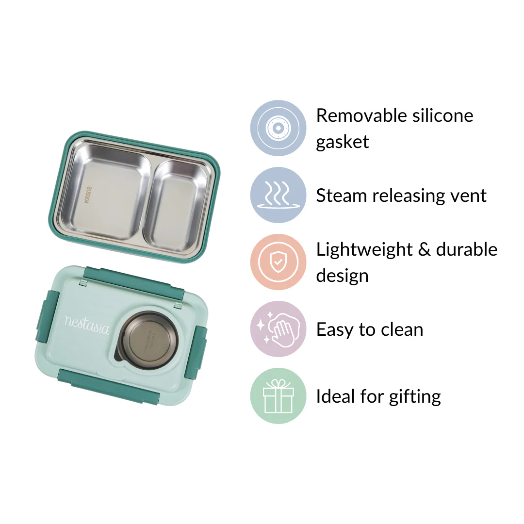 Lunch Box With 2 Sections Green 800ml - Image 20