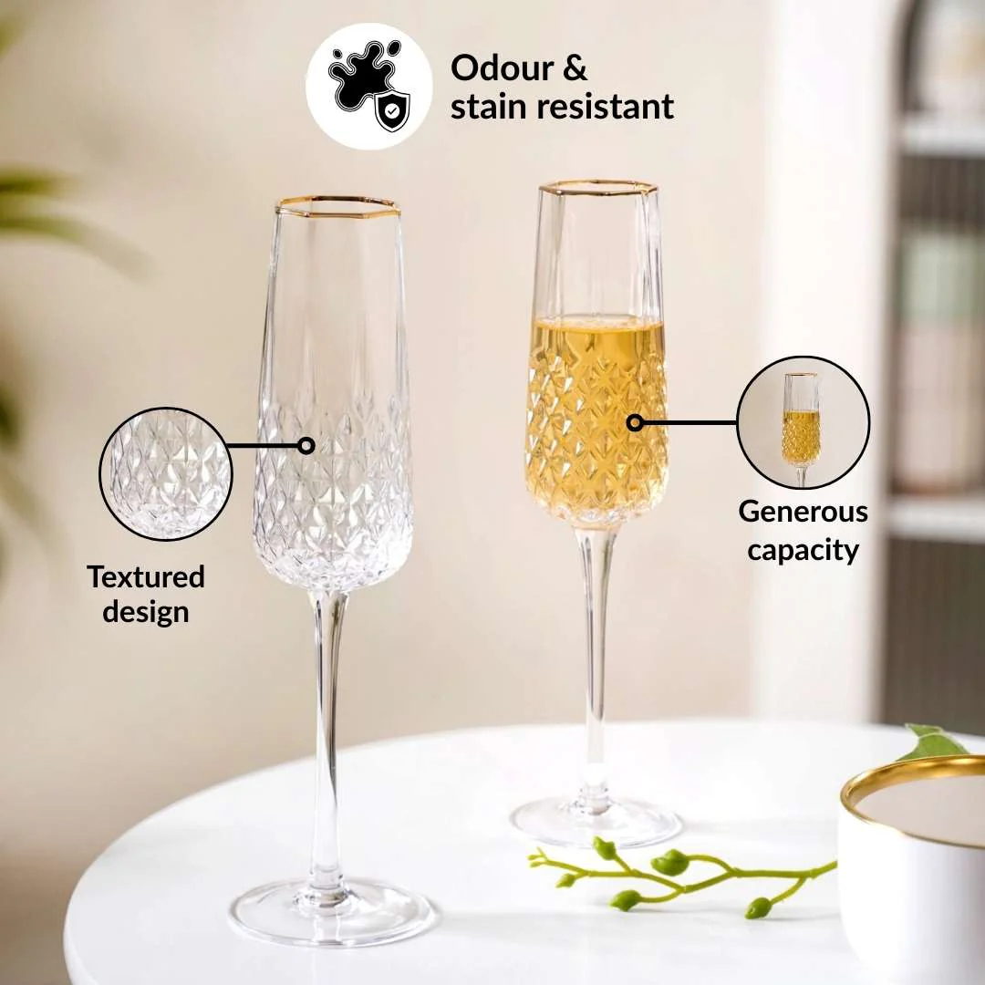 Luxe Champagne Glass Set Of 2 200ml - Image 5