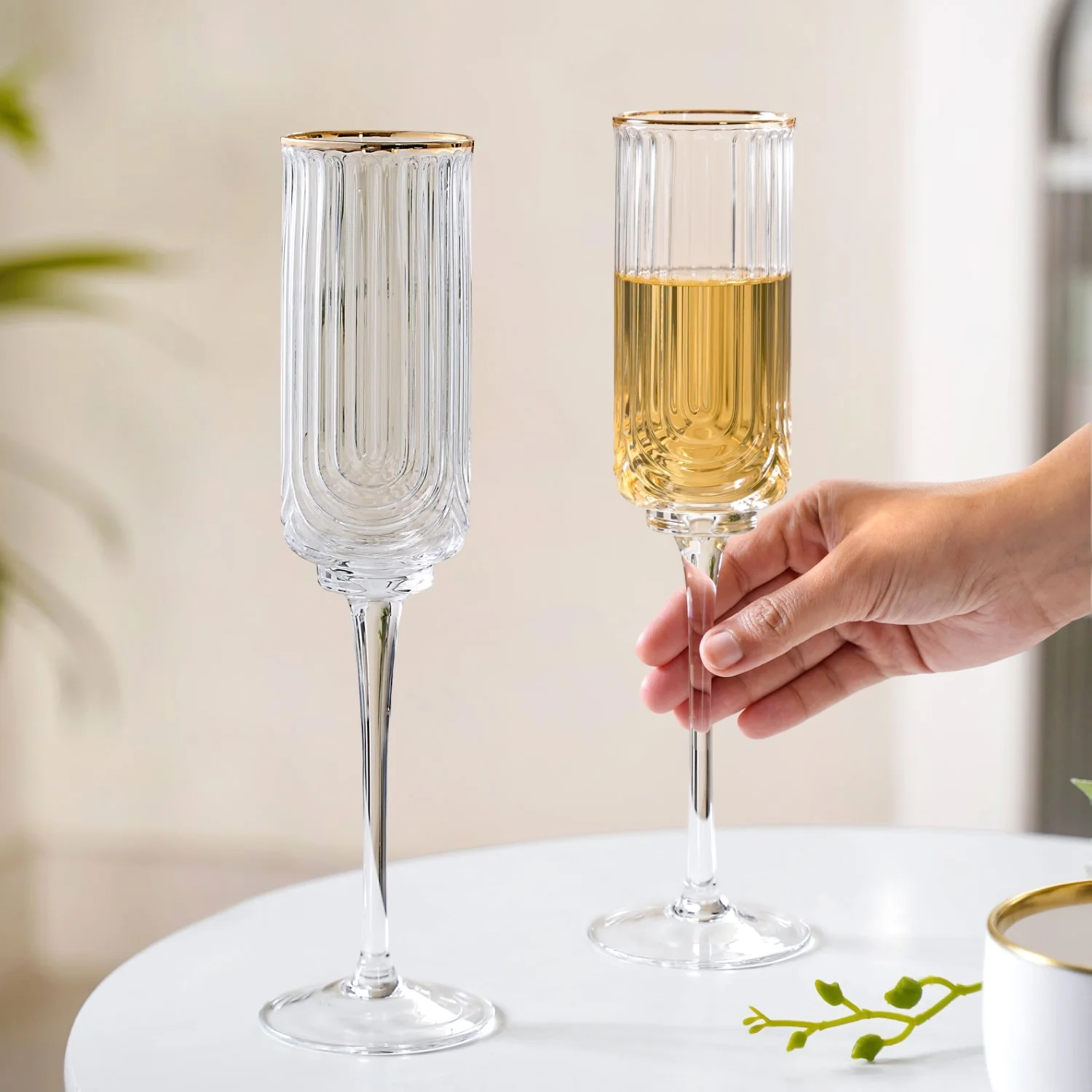 Luxe Champagne Glass Set Of 2 240ml - Image 2