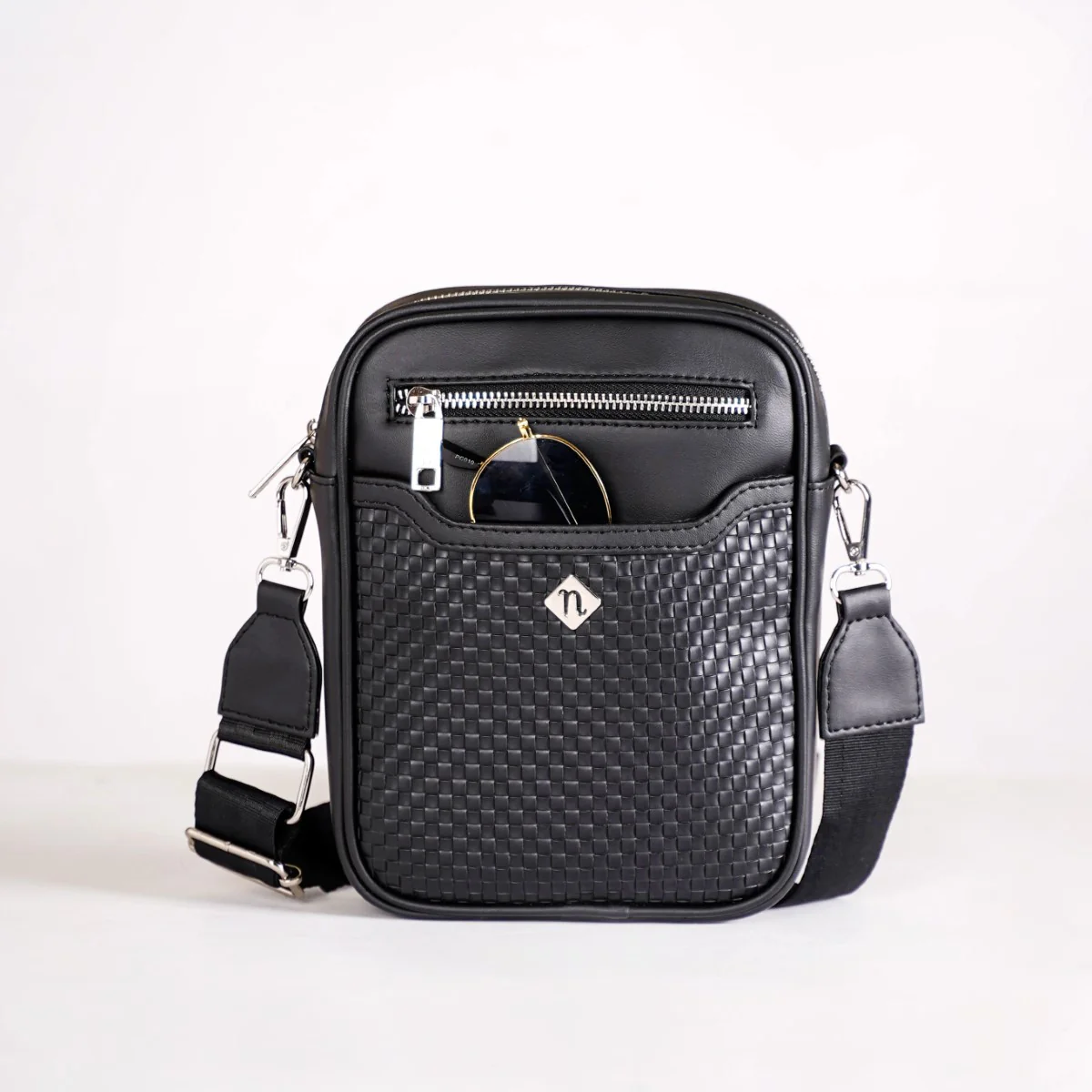 Luxe Crossbody Belt Bag Black - Image 15