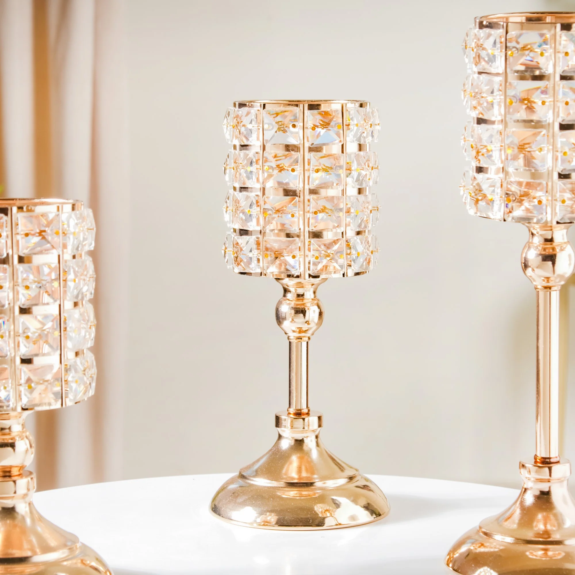 Luxe Crystal Votive Candle Stand Set Of 3 - Image 5