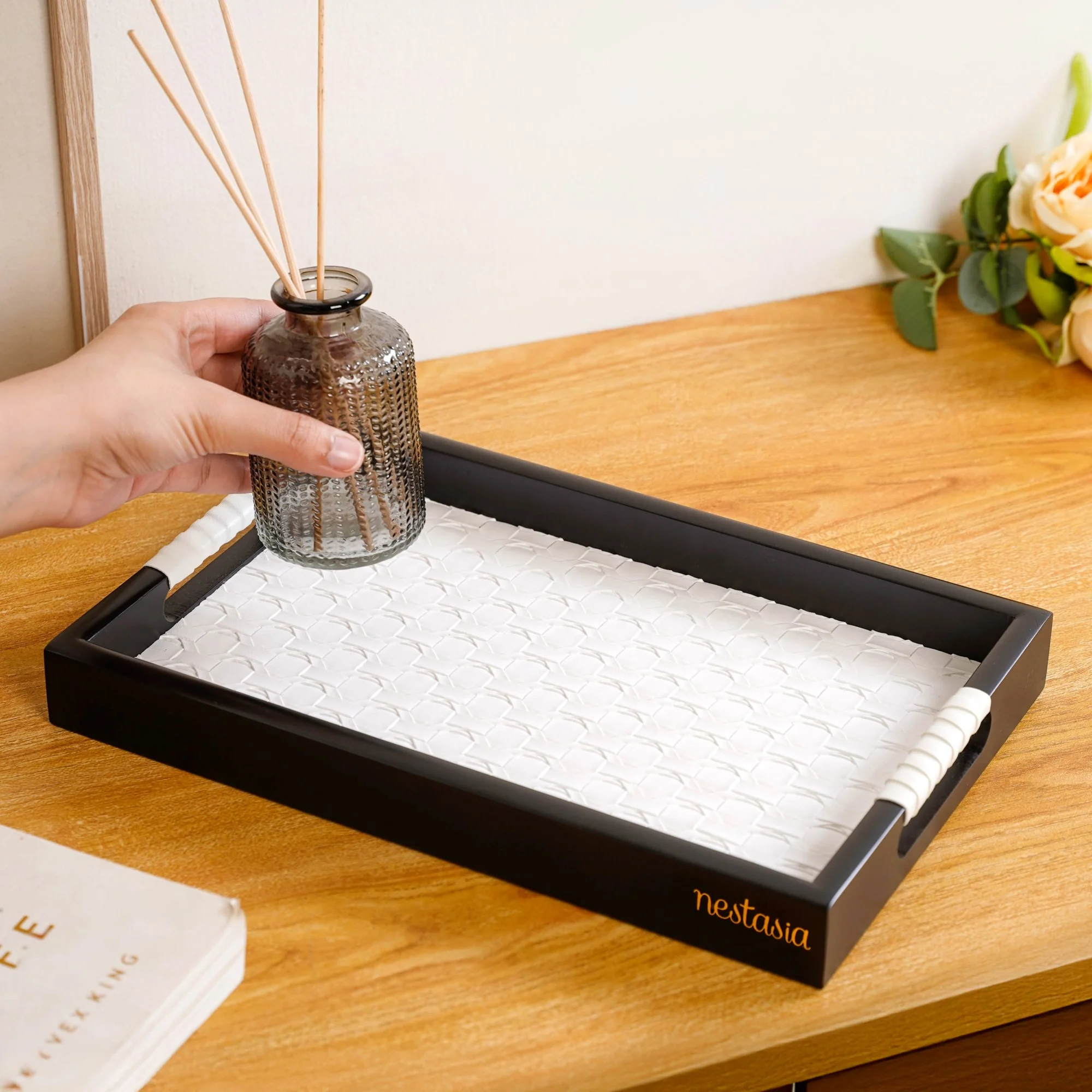 Luxe Table Top Organiser Tray Small White - Image 3