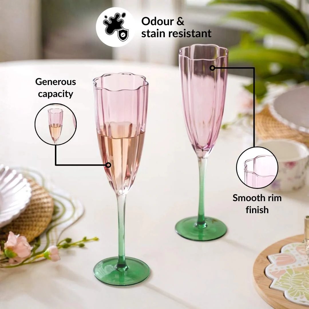 Luxe Tulip Champagne Glass Set Of 2 220ml - Image 5