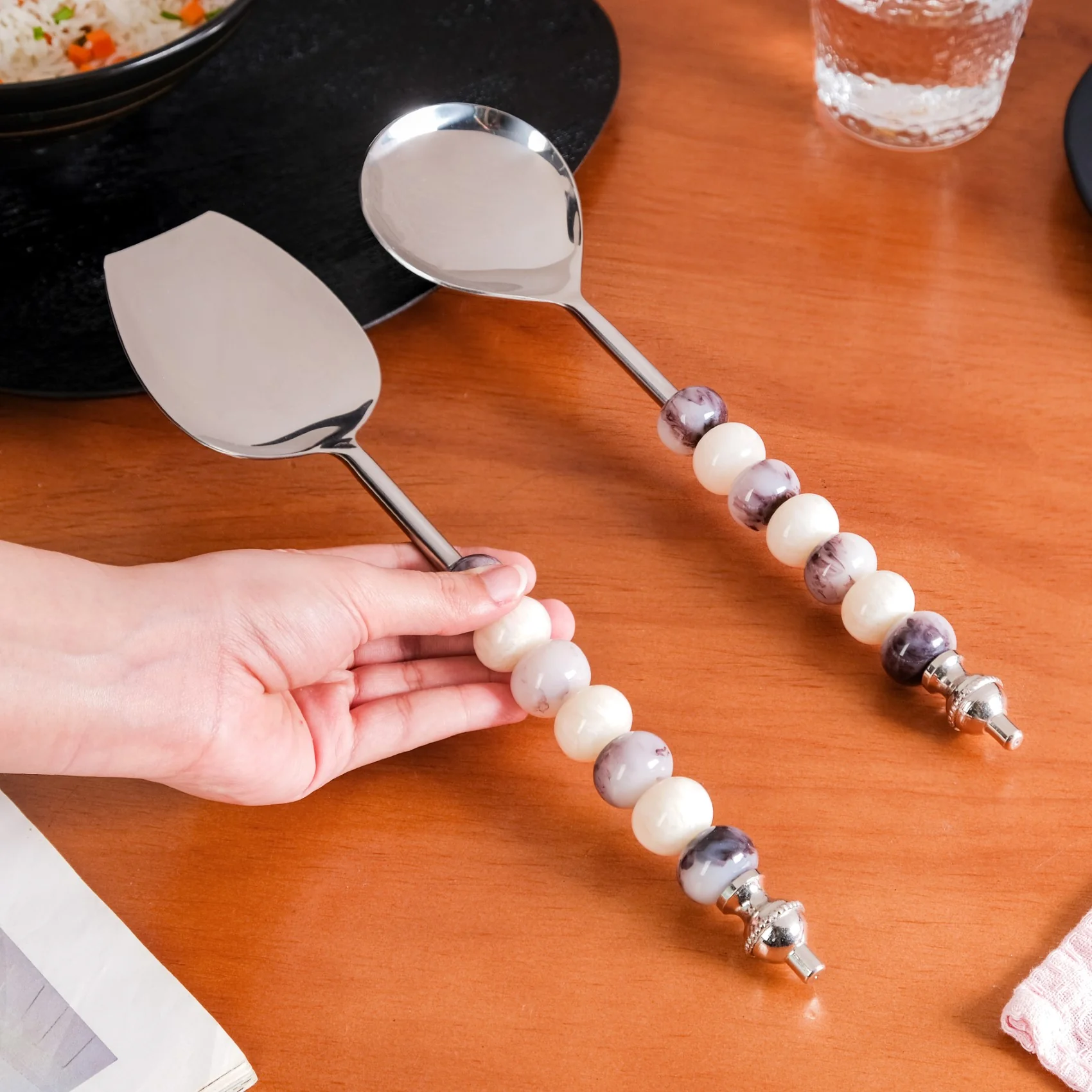 Luxury Accent Serving Spoon Set Of 2 - Image 3