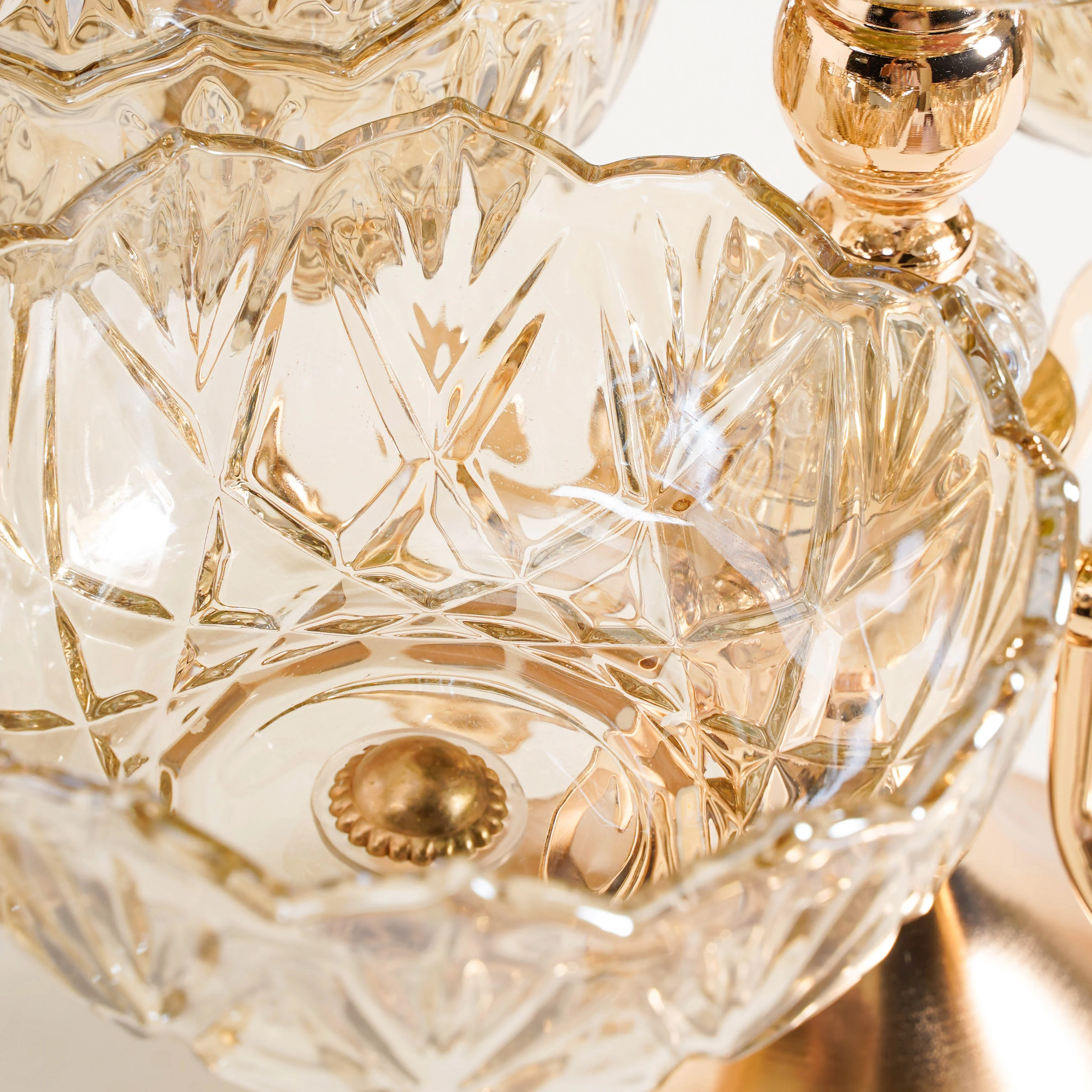 Luxury Glass Bowls Set of 5 With Lid And Rotating Stand - Image 7