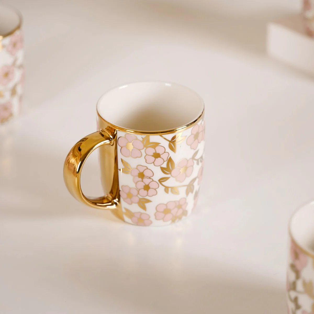 Luxury Pink Blossom Cup Set of 6 330ml - Image 4