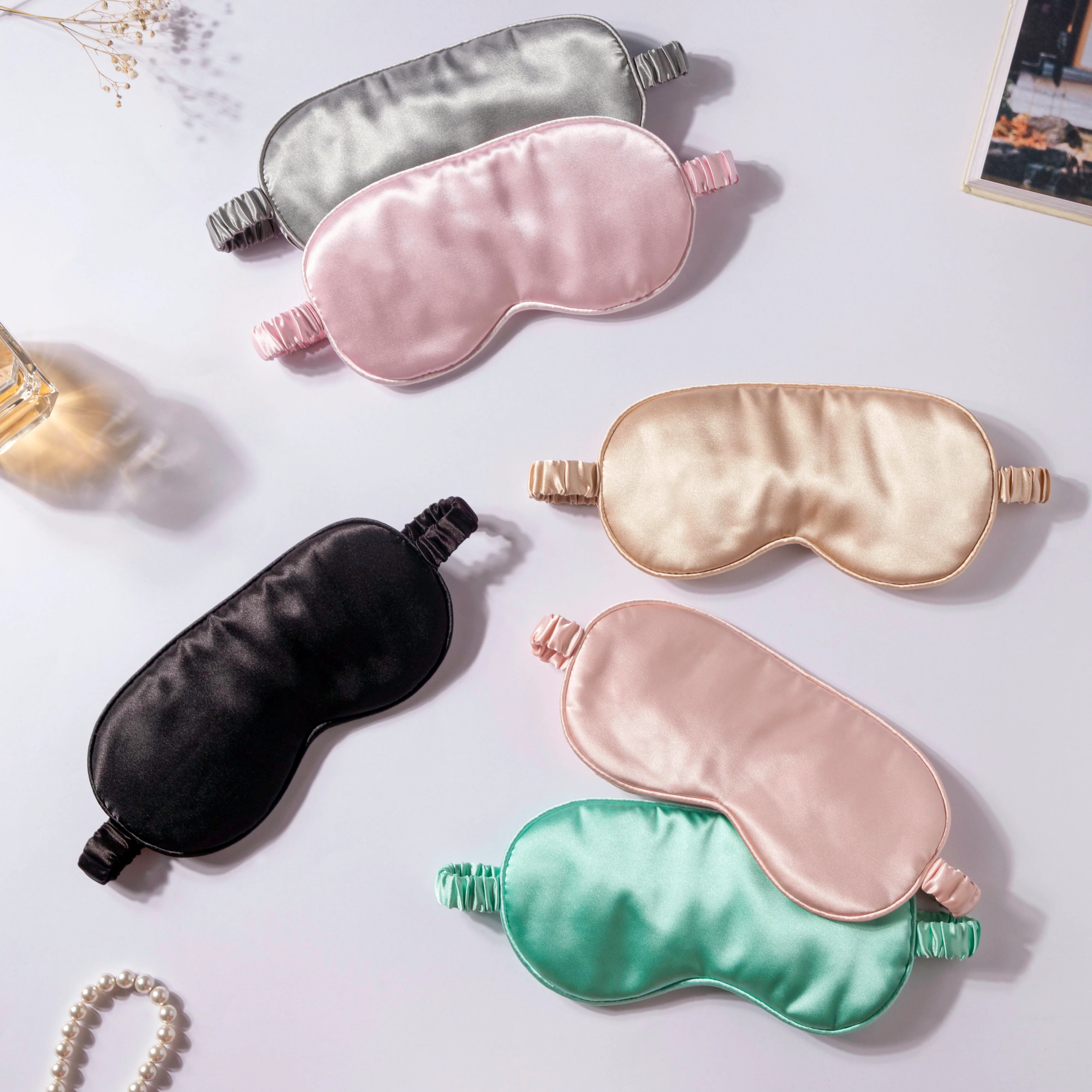 Luxury Sleep Satin Eye Mask Pink - Image 5