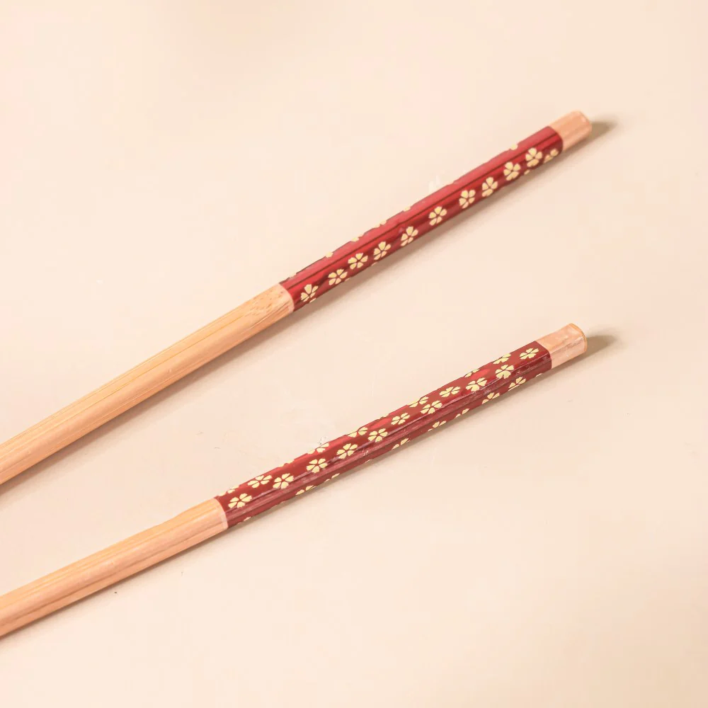 Mandala Ceramic Bowl And Chopstick Multicolour Set Of 6 - Image 9
