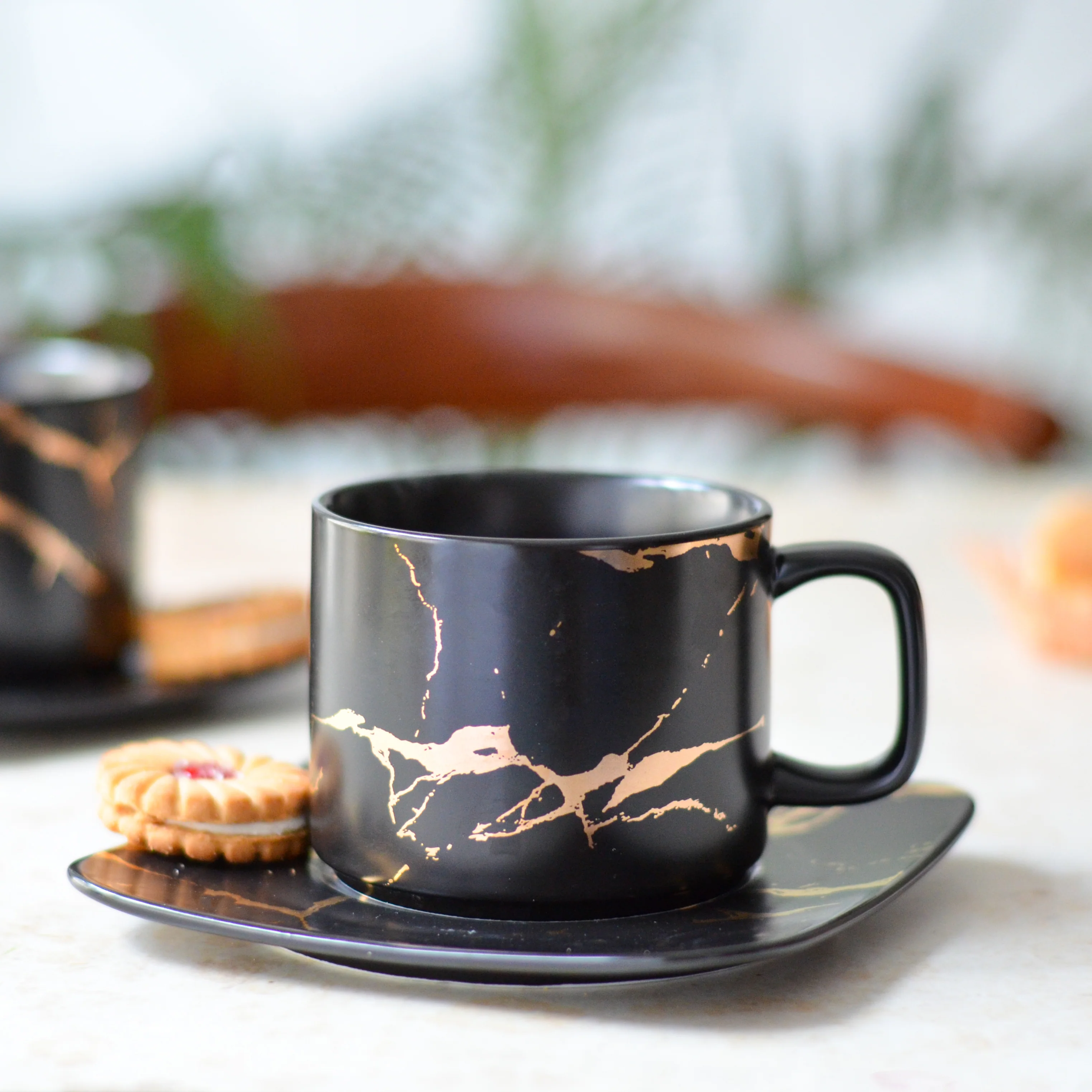 Marble Tea Cup and Saucer - Image 9