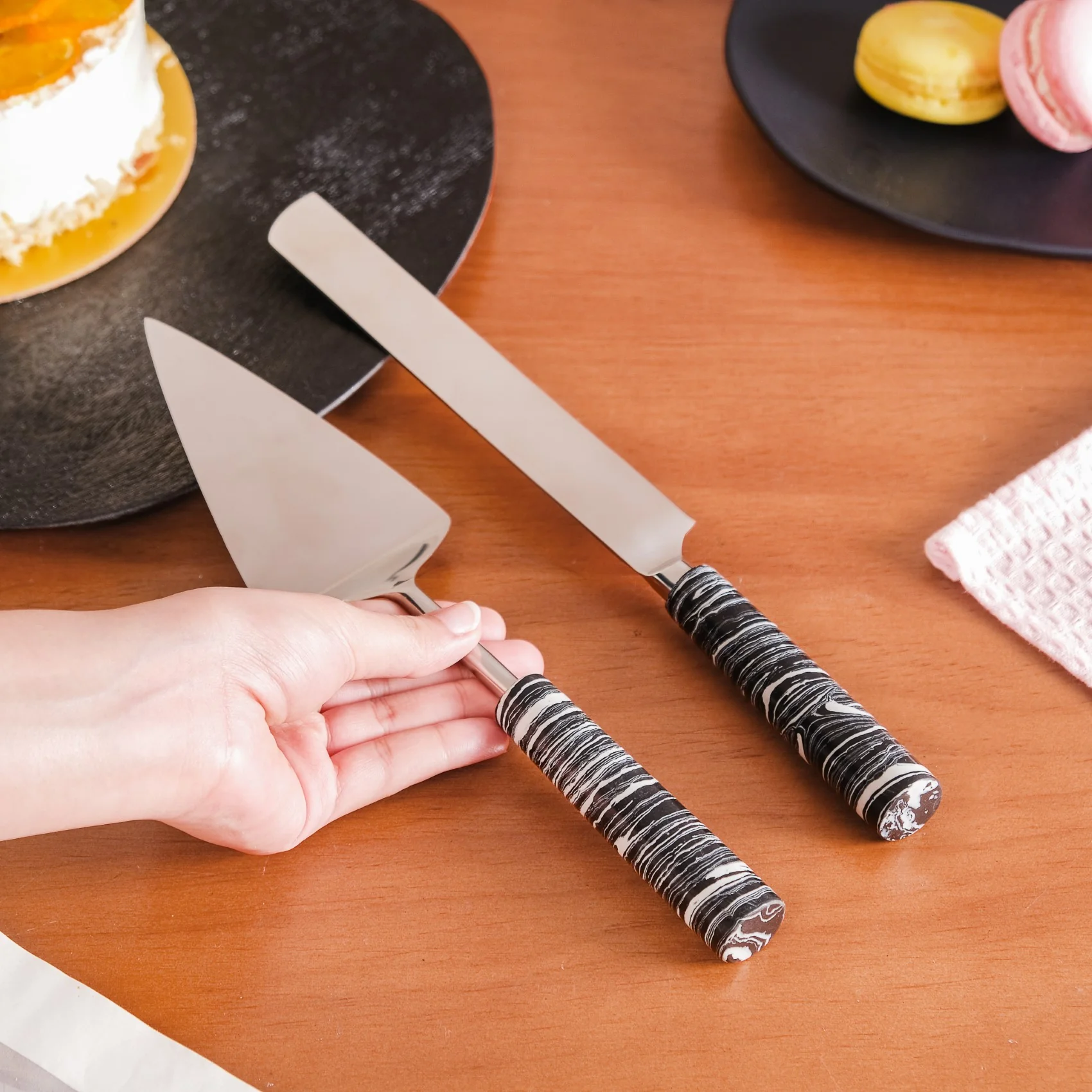 Marble Cake Knife And Server Set Of 2 - Image 3