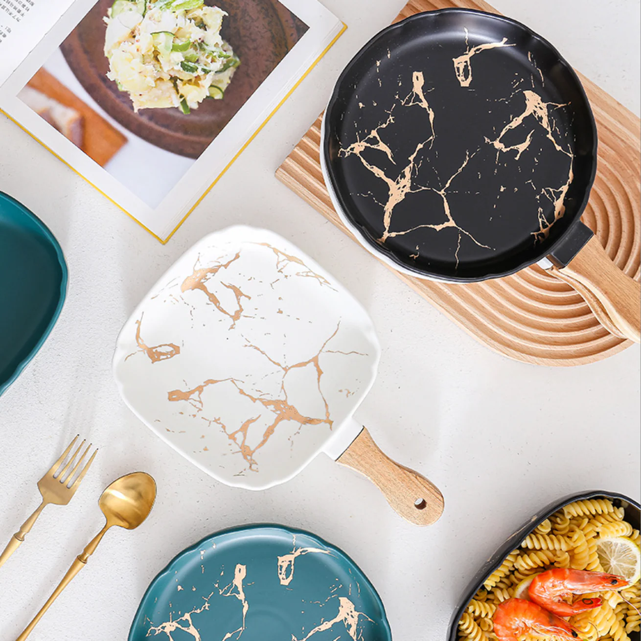 Marble Texture Square Dish - Image 2