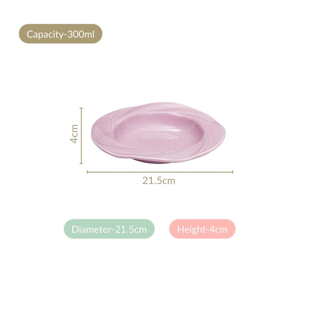 Mauve Pasta Dishes Set Of 2 8 Inch - Image 4