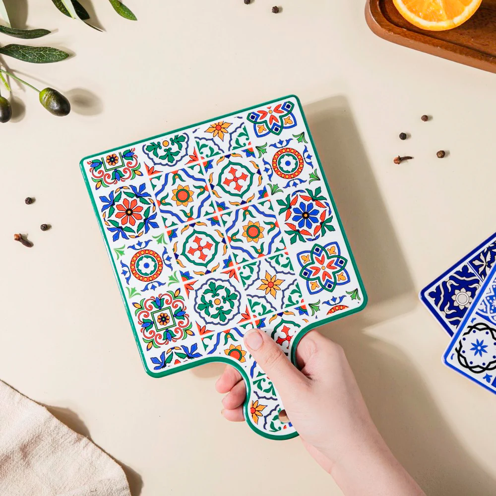 Mediterranean Trivet With Handle Multicolour 9 Inch - Image 2