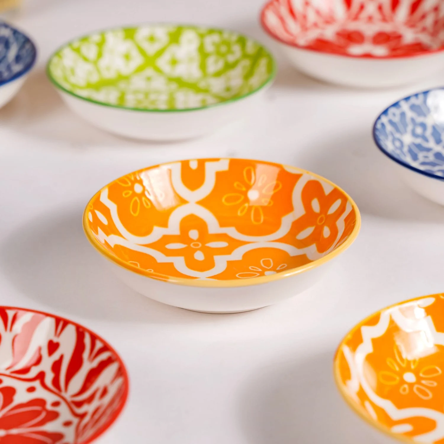 Mediterranean Vibrancy Small Ceramic Bowls Set Of 8 70ml - Image 7