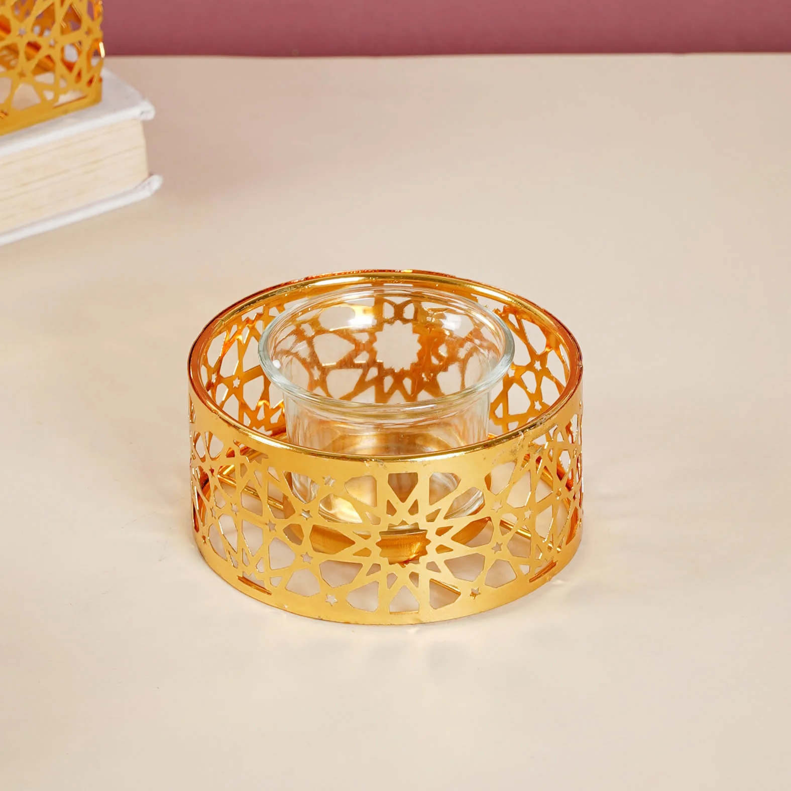 Metal And Glass Candle Stand - Image 15