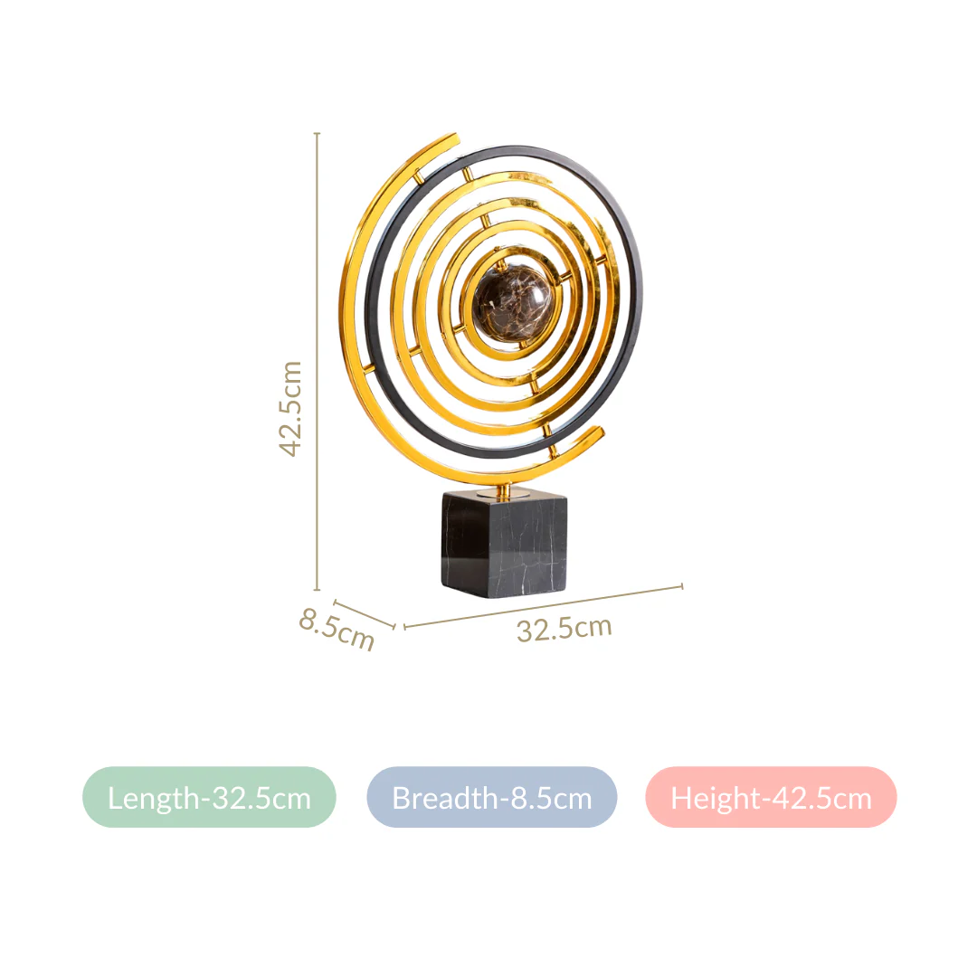 Metal Armillary Sphere Interactive Decor Showpiece - Image 4