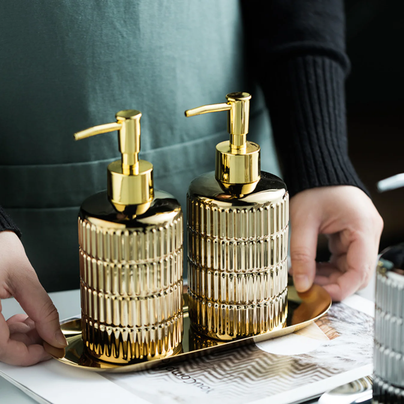 Metallic Dispenser Bottle - Image 5