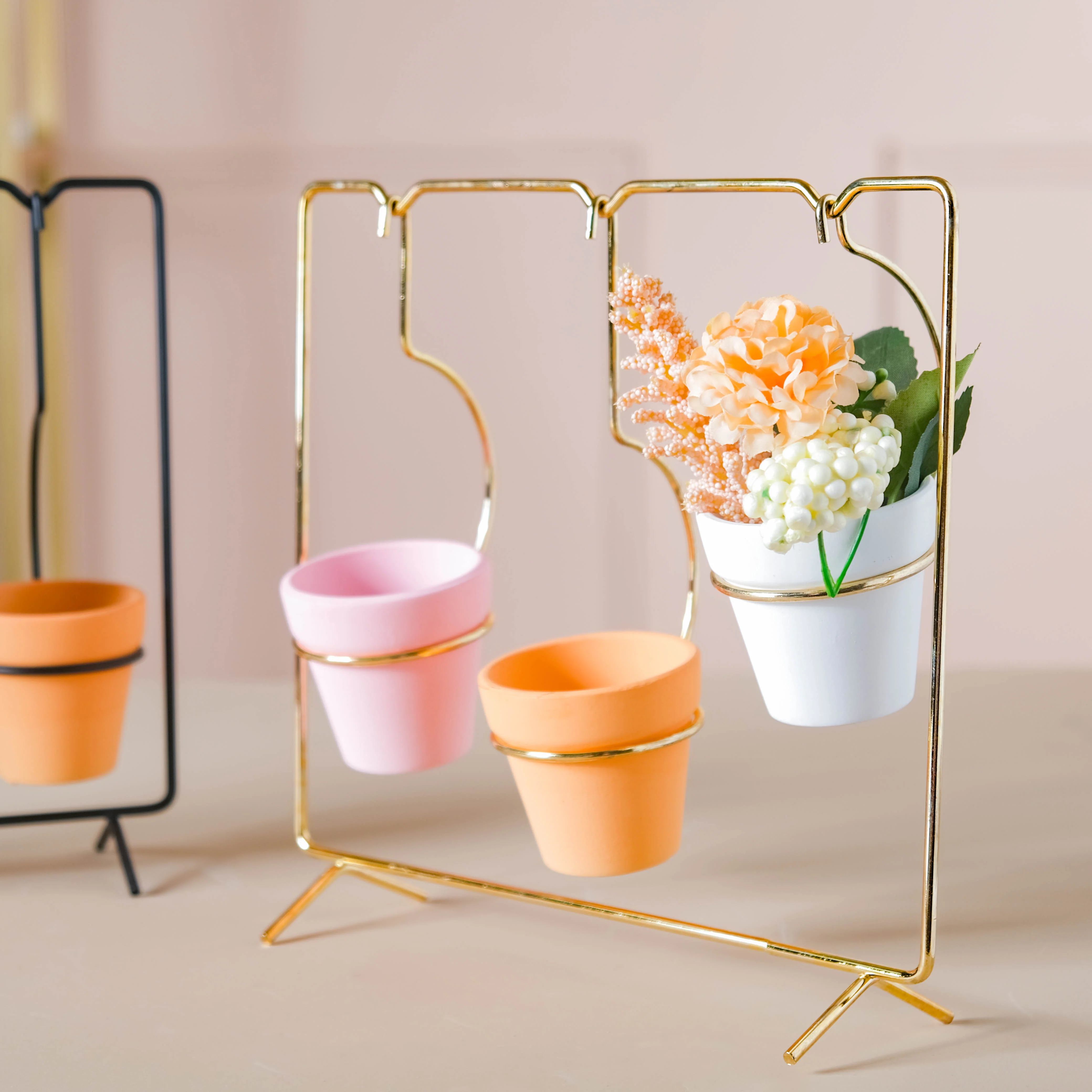 Metallic Rectangular Stand Planter - Image 6