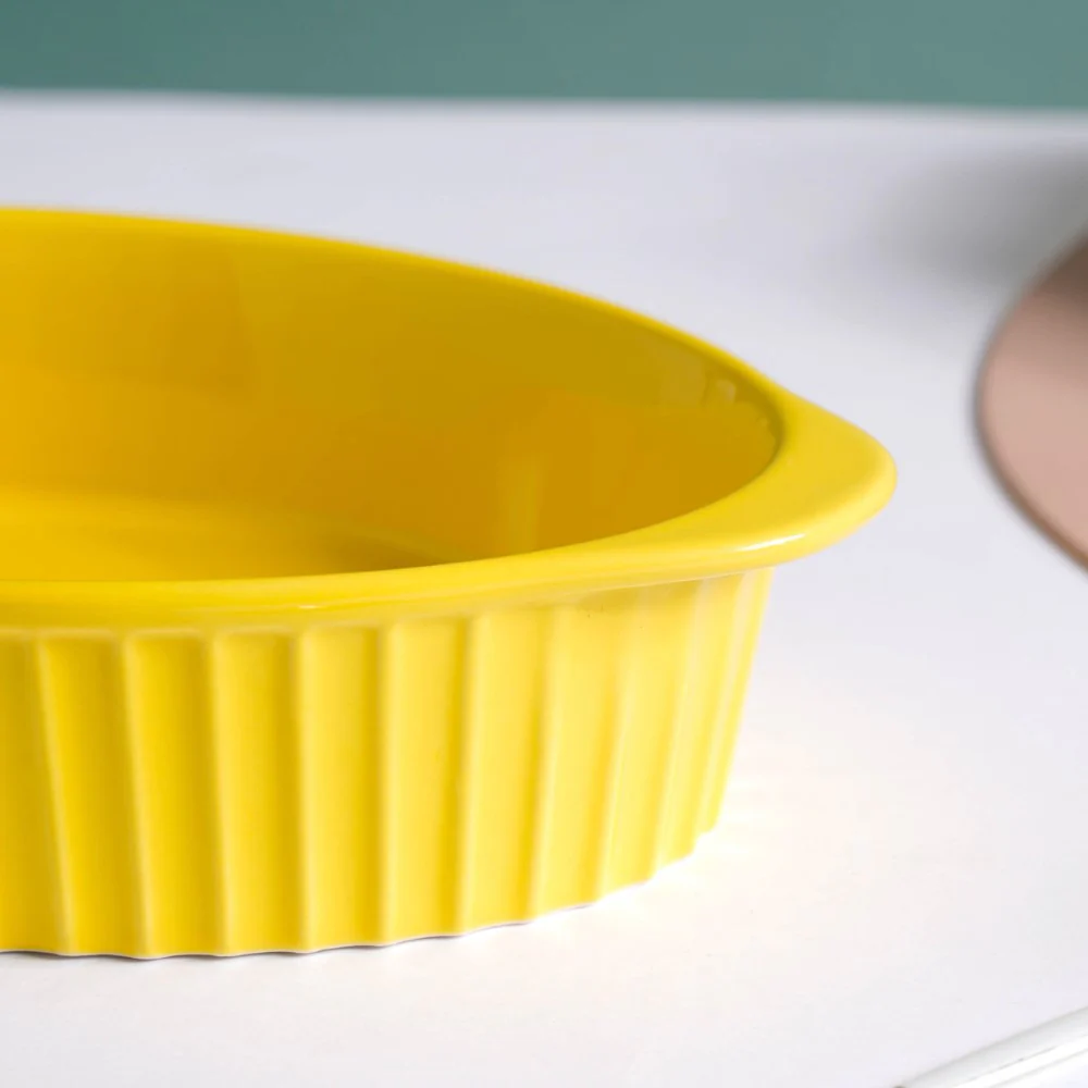 Oval Microwave Baking Pan Yellow 8.5 Inch - Image 7