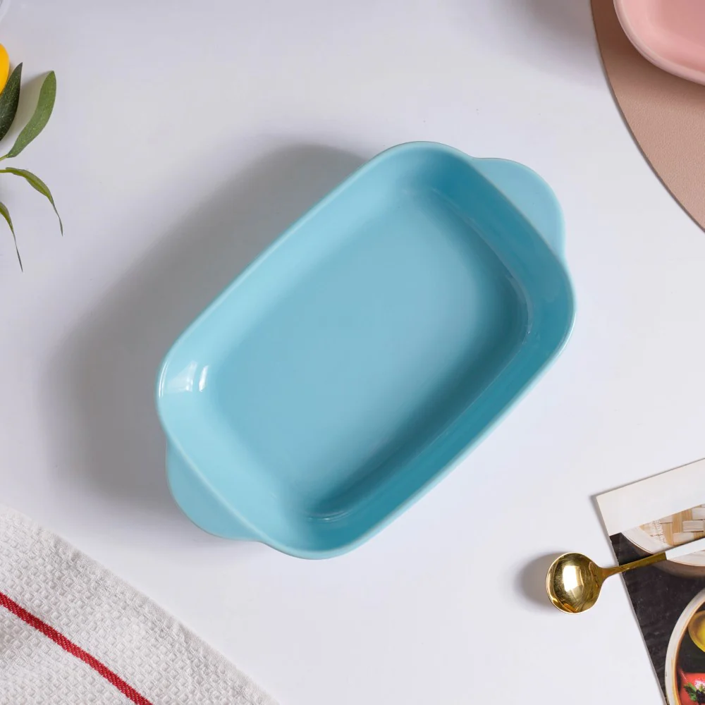 Microwave Oven Baking Dish Light Blue 8.5 Inch - Image 5