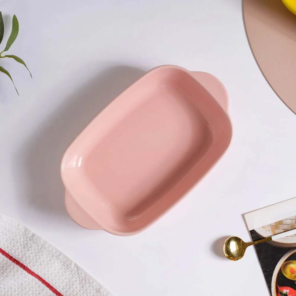 Microwave Oven Baking Dish Pink 8.5 Inch - Image 3