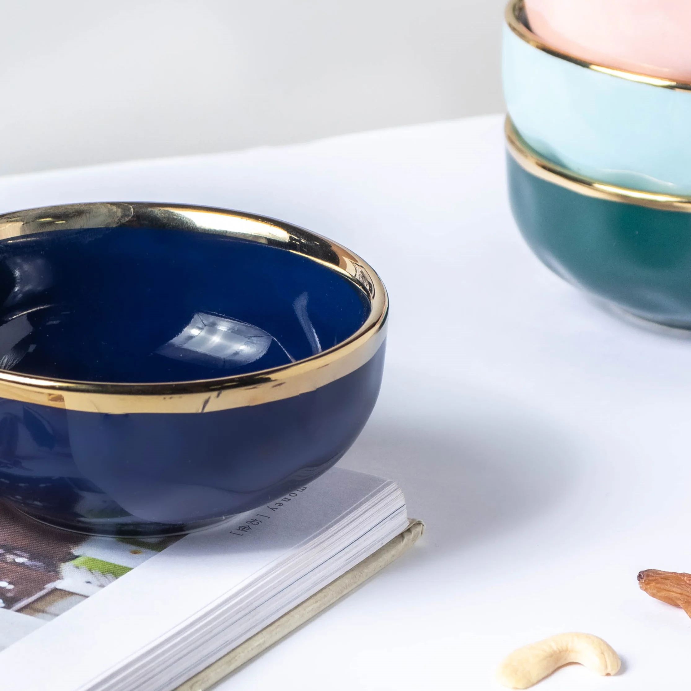 Midnight Blue Ceramic Dip Bowl - Image 4
