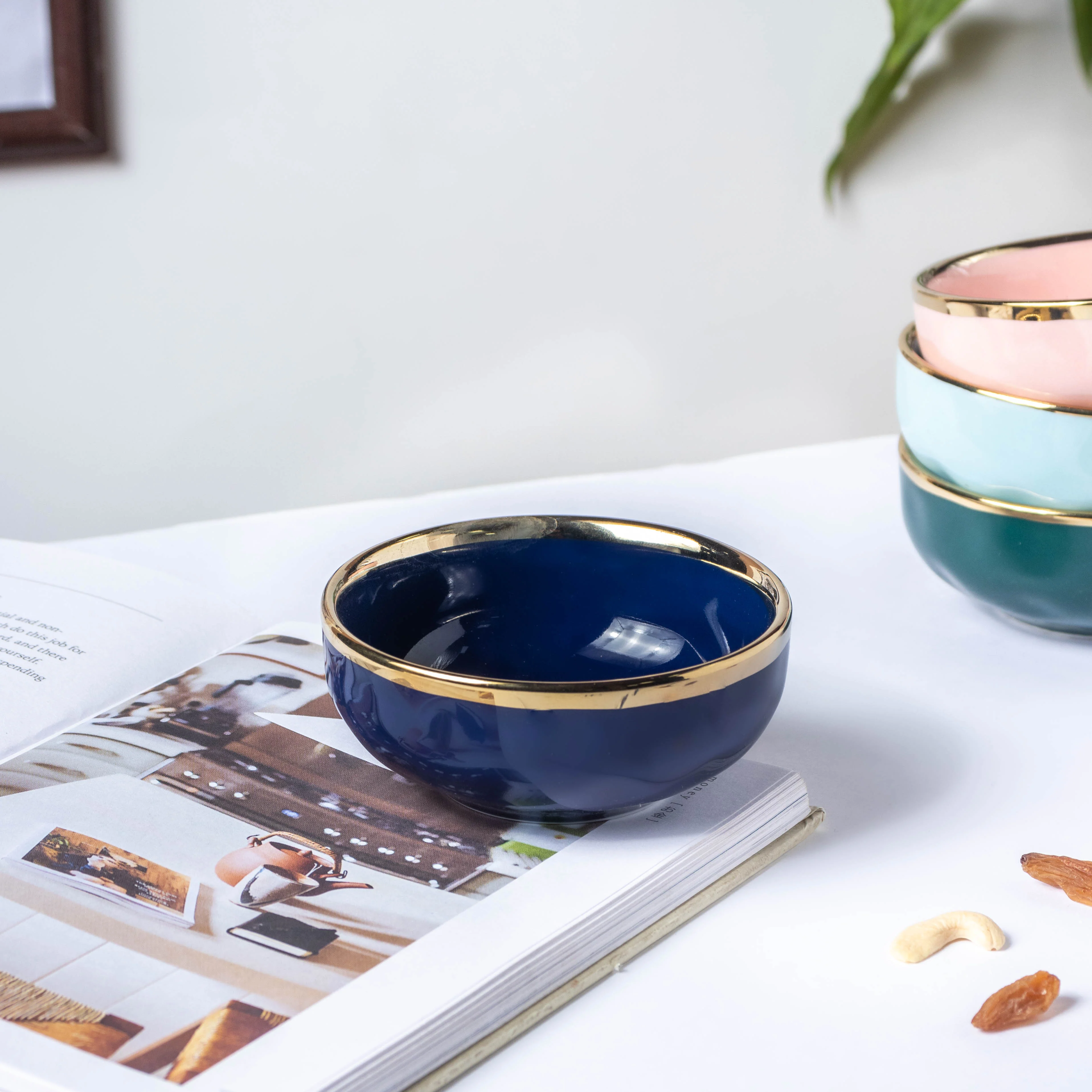 Midnight Blue Ceramic Dip Bowl - Image 5