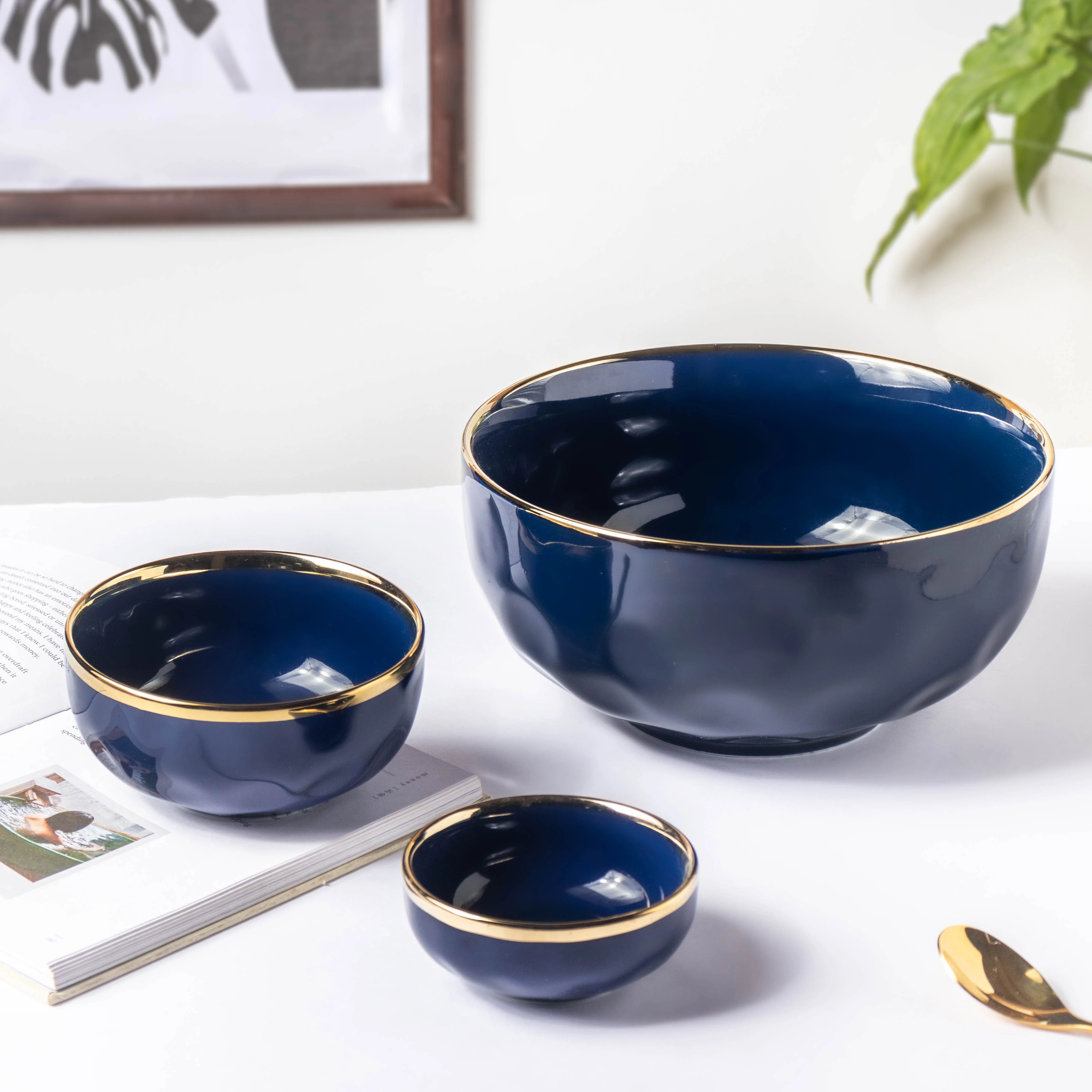 Midnight Blue Serving Bowl 8 Inch - Image 9