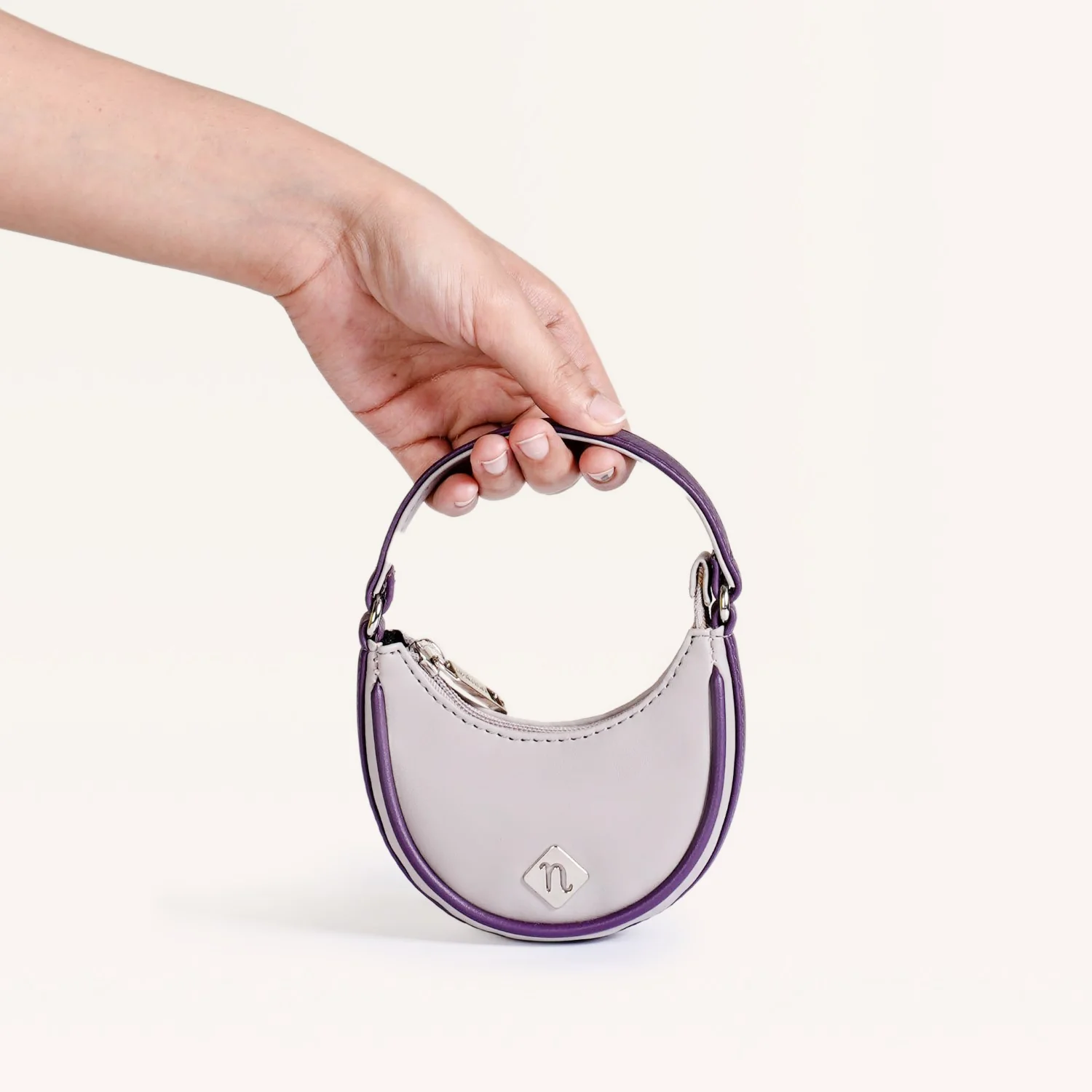 Mini Bag Half Moon Grey - Image 2