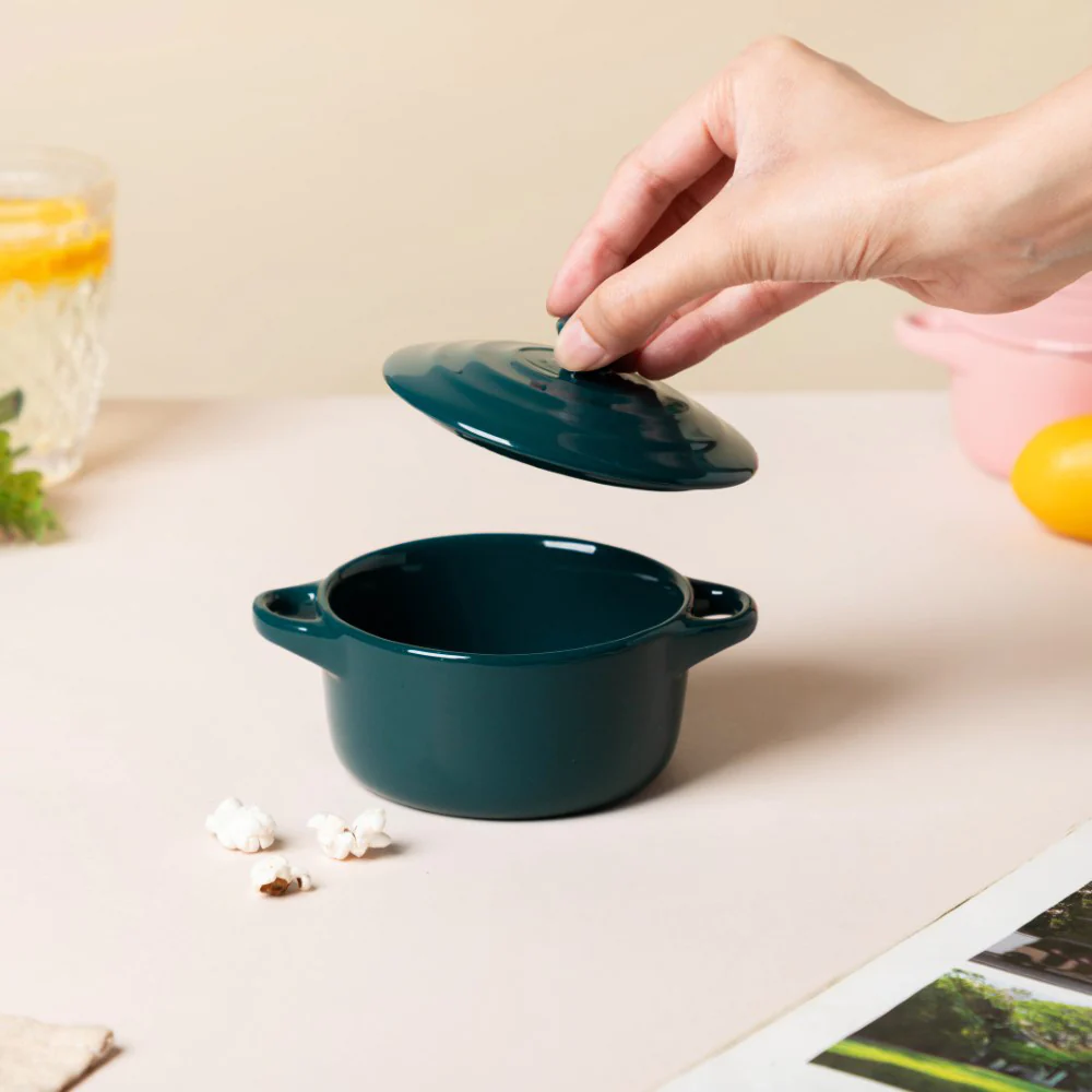 Mini Bowl With Lid And Handle Green 220ml - Image 7