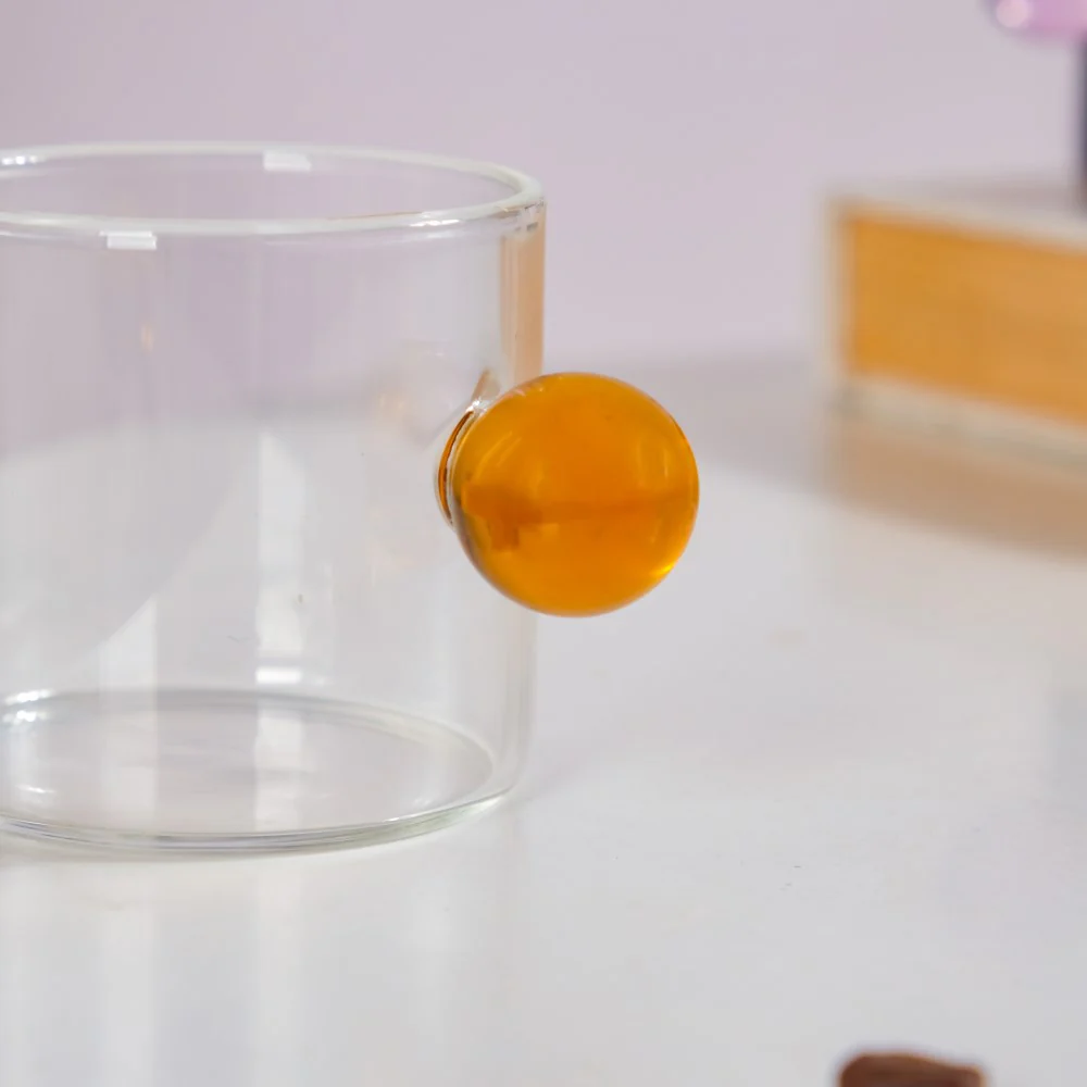 Mini Espresso Shot Glass Cup Amber 70ml - Image 5