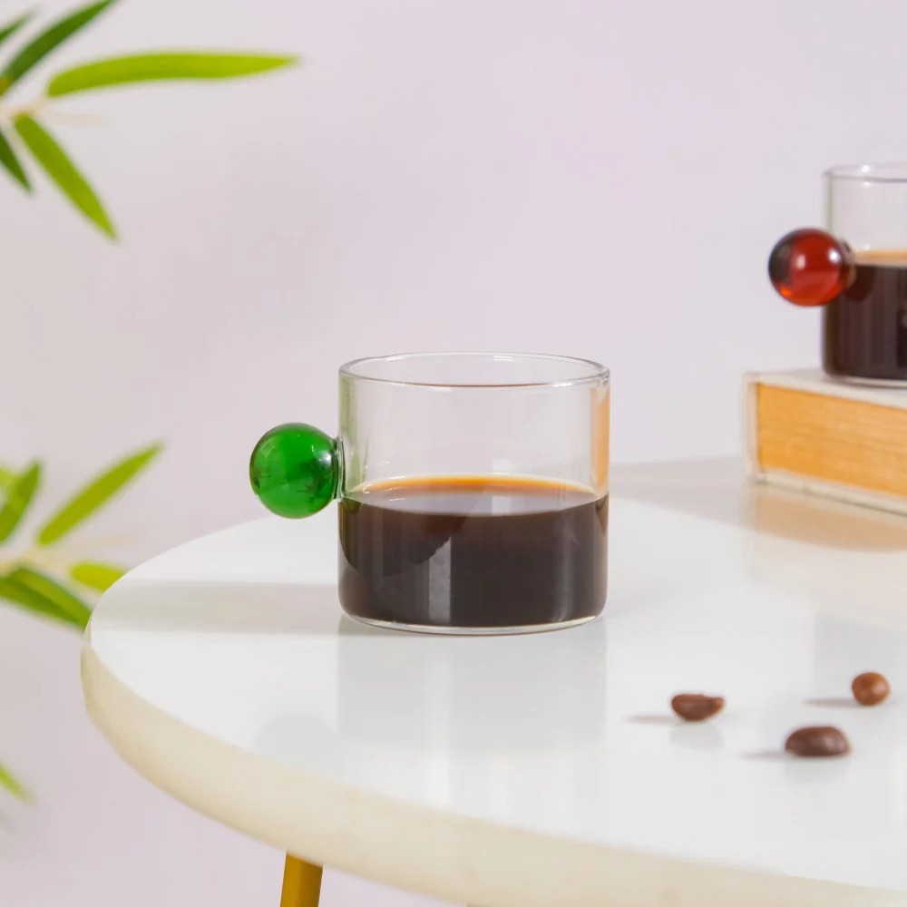 Mini Espresso Shot Glass Cup Green 70ml - Image 9