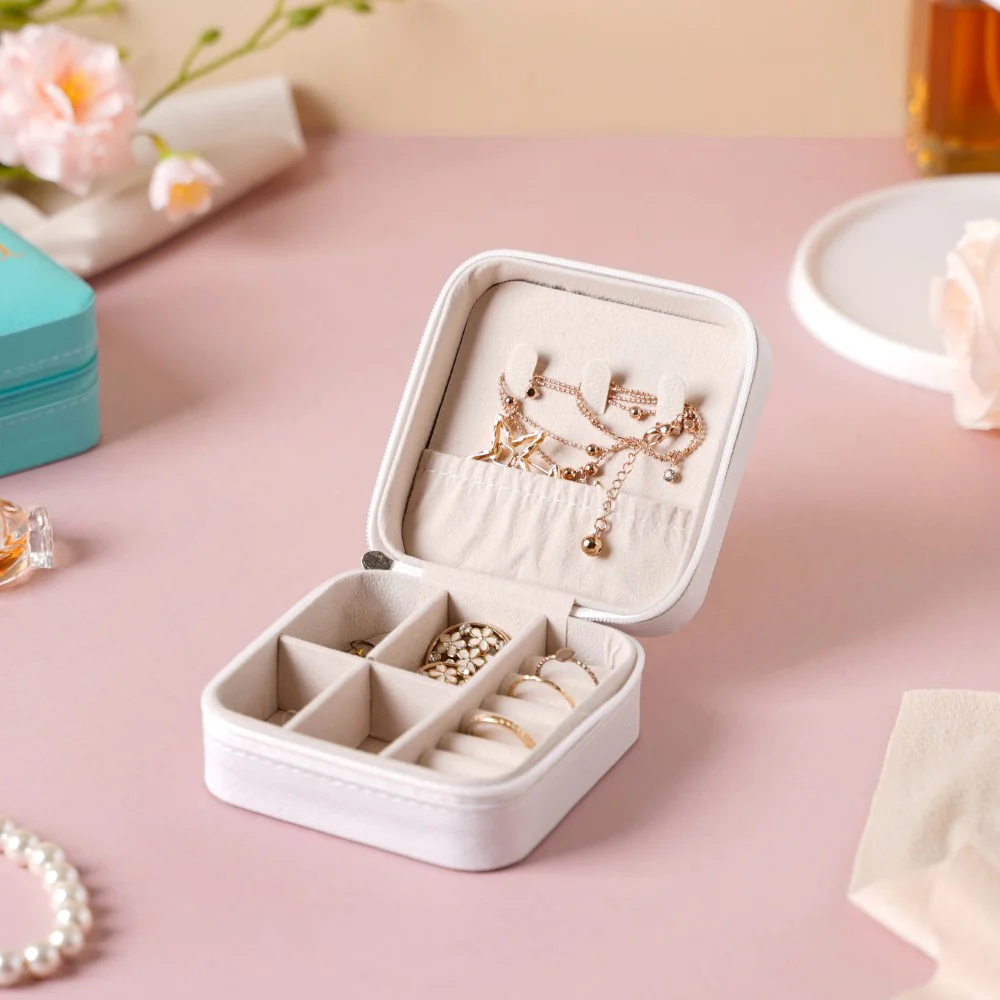 Mini Jewellery Storage Box White - Image 4
