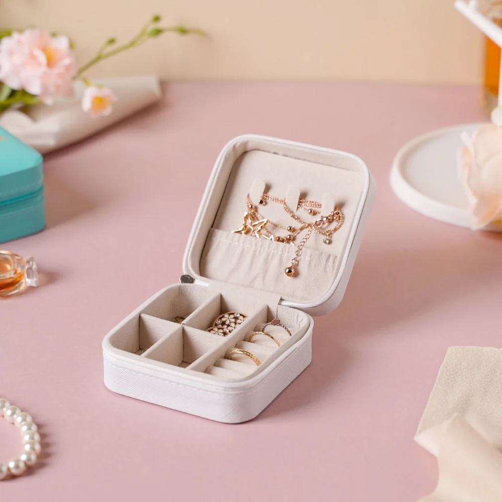 Mini Jewellery Storage Box White - Image 8