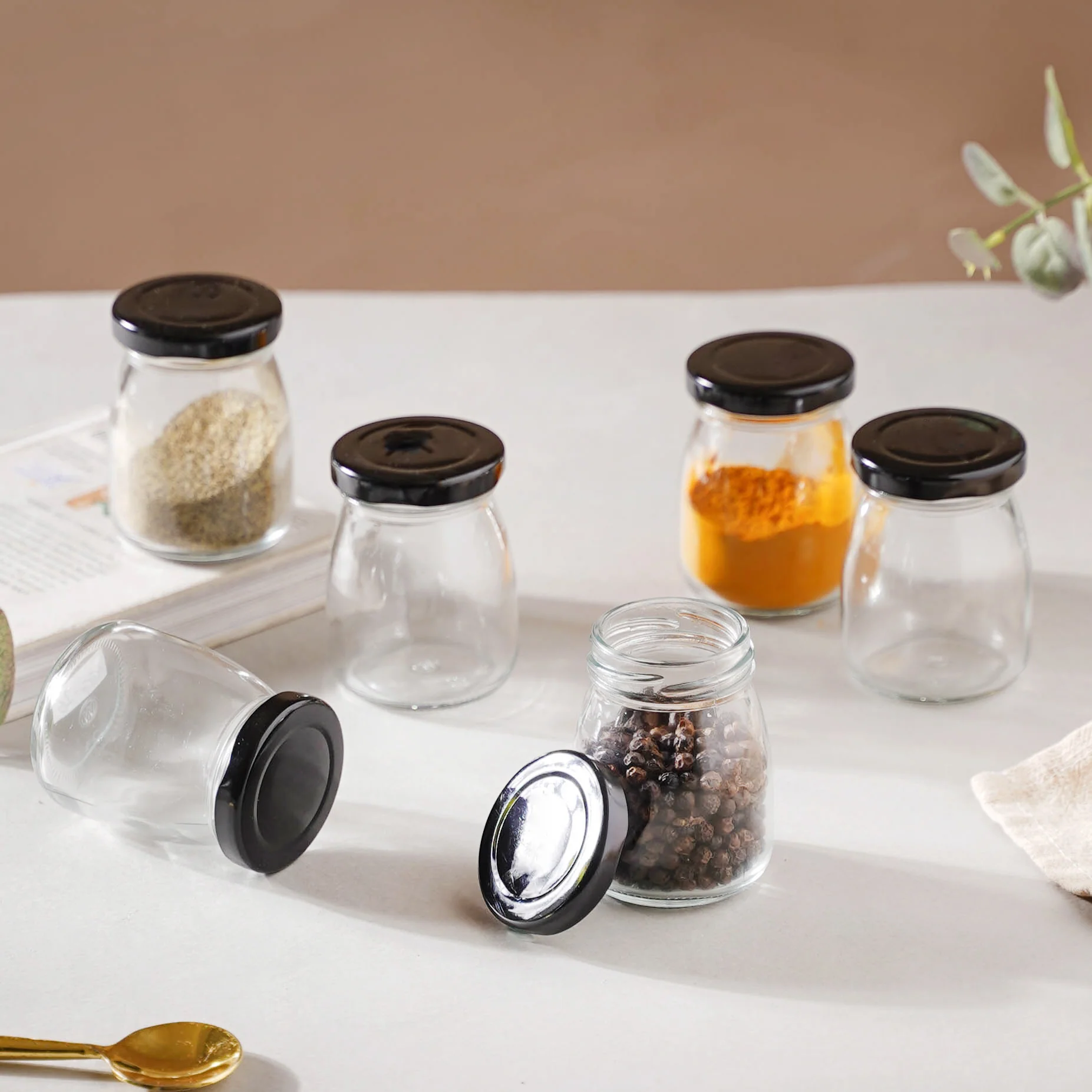 Miniature Glass Bottles Set of 6 - Image 2