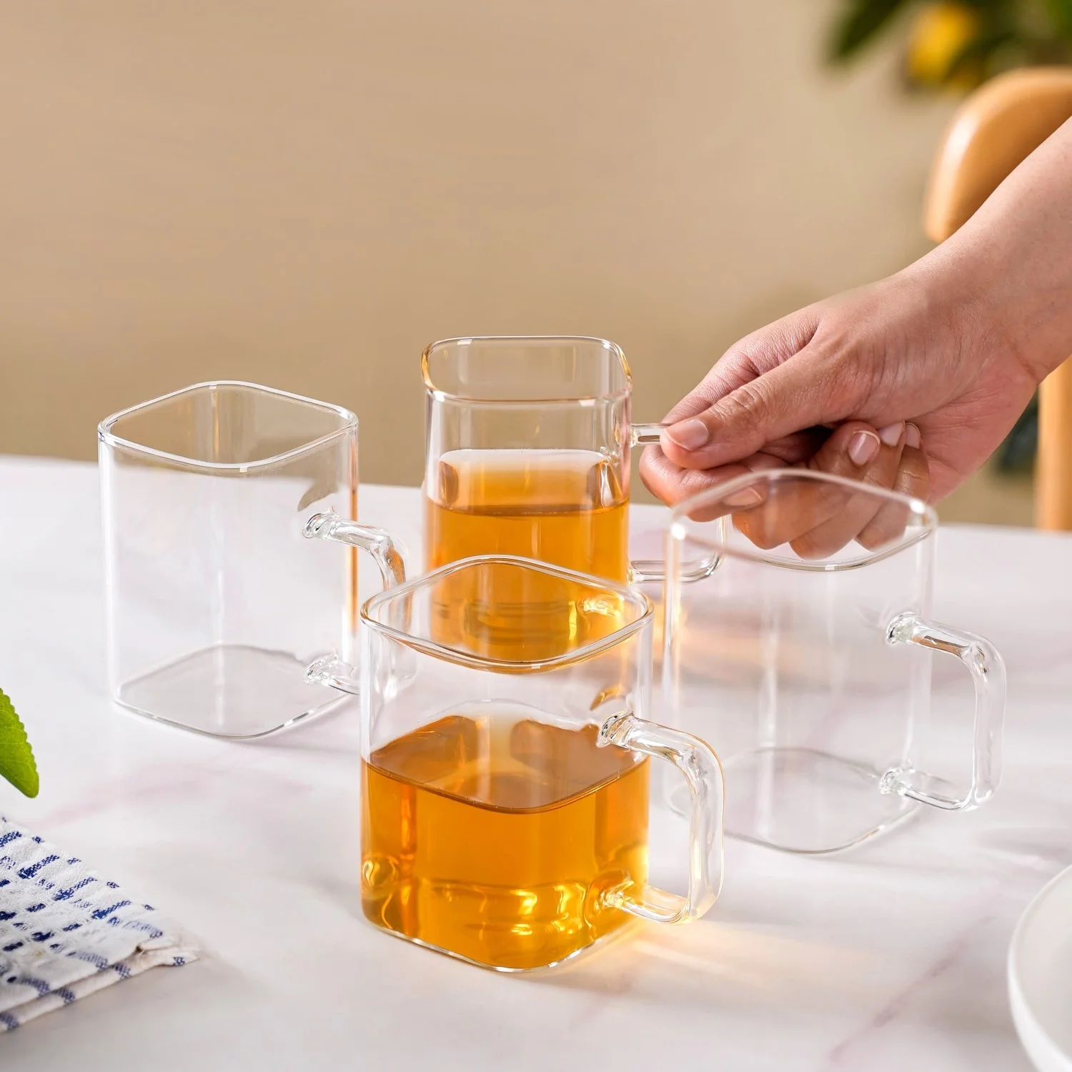 Minimalist Glass Cups Set Of 4 250ml - Image 3